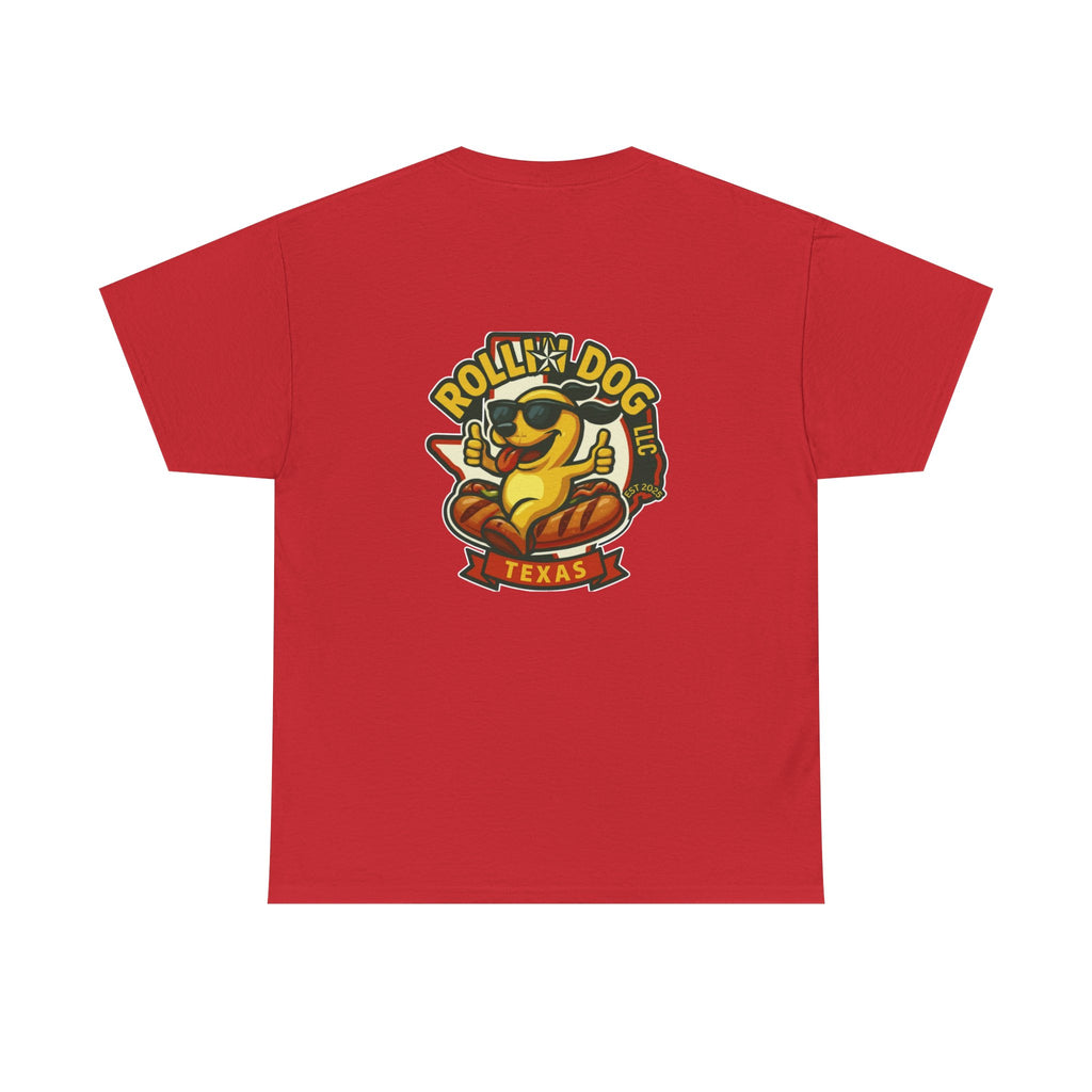 Rollin' Dog Texas T-Shirt — Retro Hot Dog Logo Tee