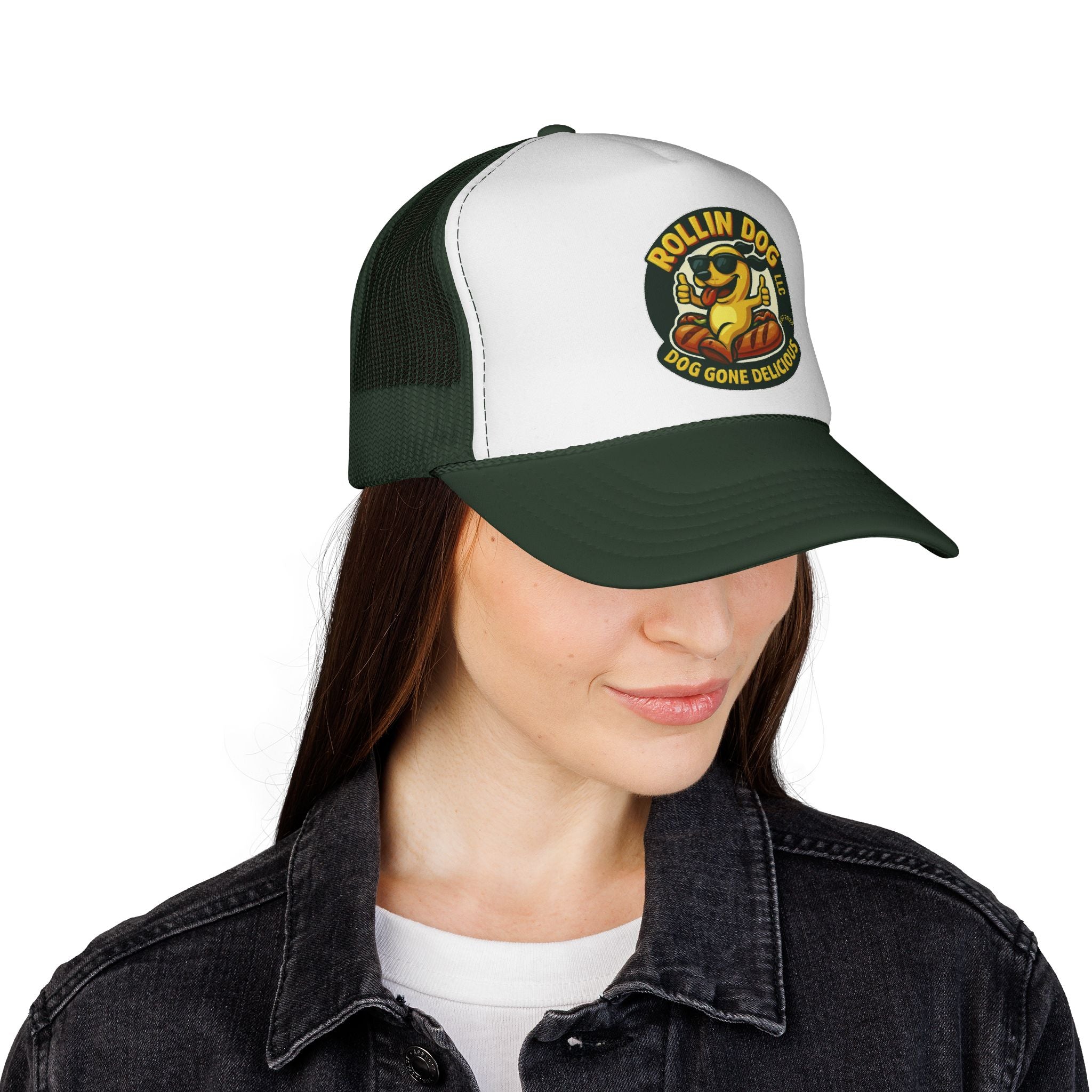 Original Trucker Hat — "Rollin Dog" Retro Hot Dog Logo Cap