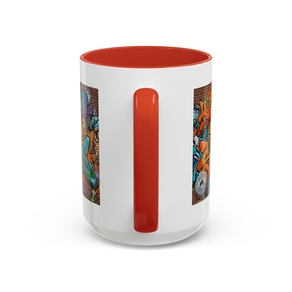 Rollin' Dog Graffiti Coffee Mug — Fun Hot Dog Street Art Accent Mug (11/15oz)
