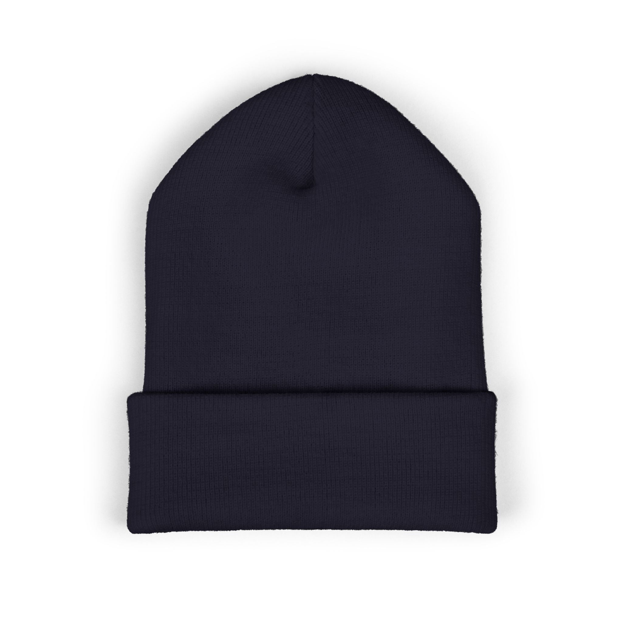 Embroidered Classic White Cuffed Beanie - Rollin Dog LLC Logo