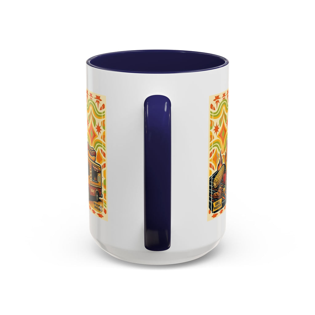 Retron Hot Dog Food Truck Accent Coffee Mug — "Rollin Dog" Retro Summer BBQ Mug (11/15oz)