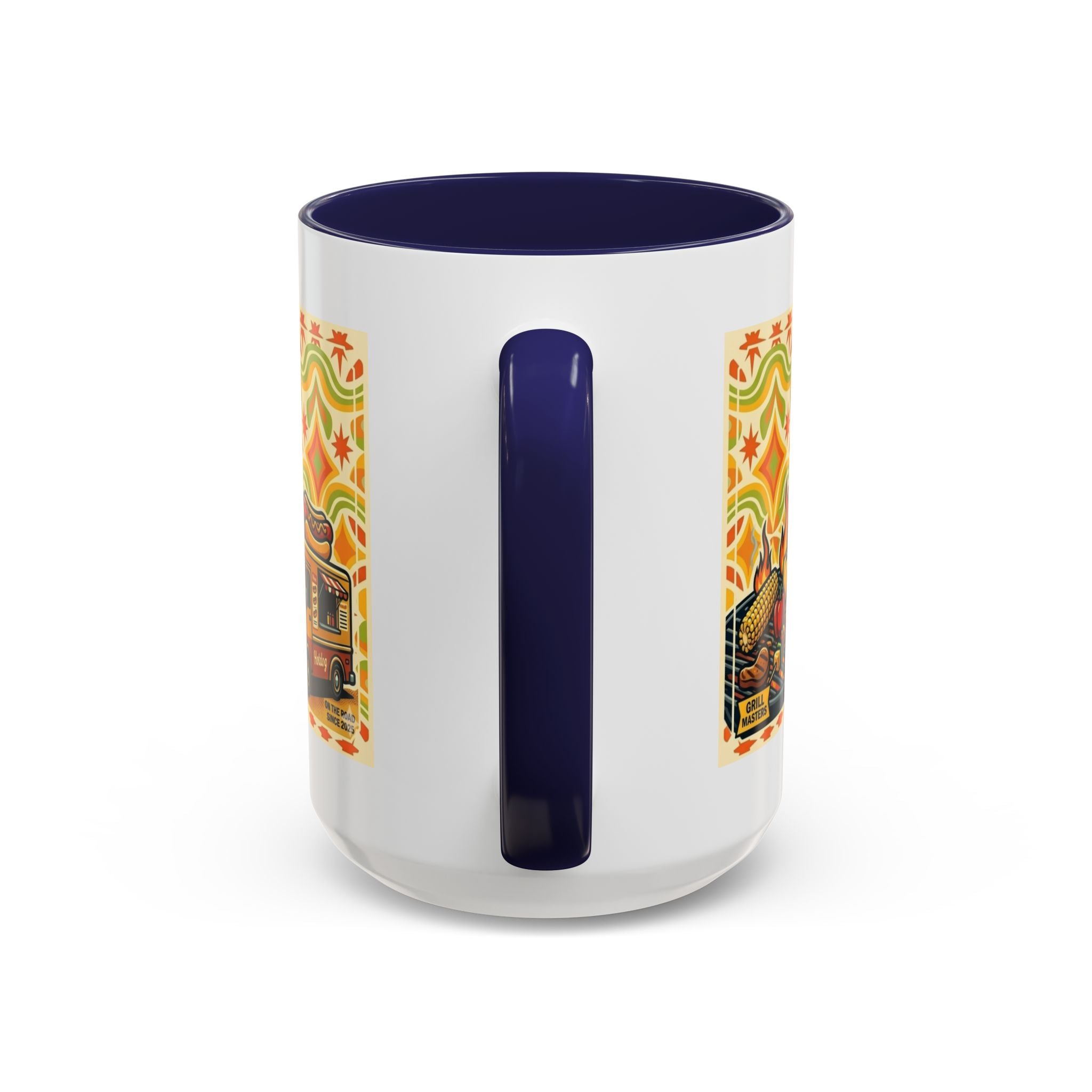 Retron Hot Dog Food Truck Accent Coffee Mug — "Rollin Dog" Retro Summer BBQ Mug (11/15oz)