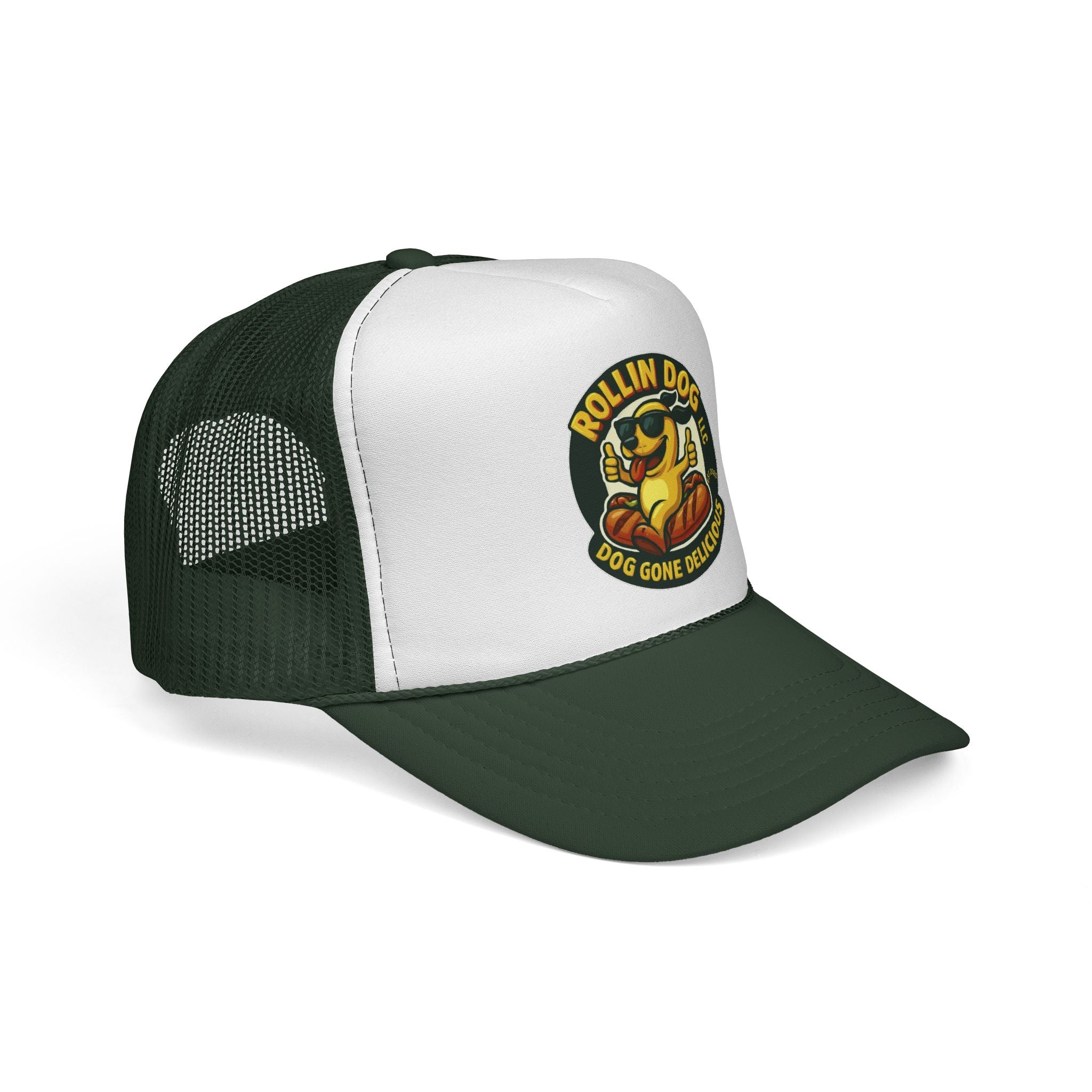 Original Trucker Hat — "Rollin Dog" Retro Hot Dog Logo Cap