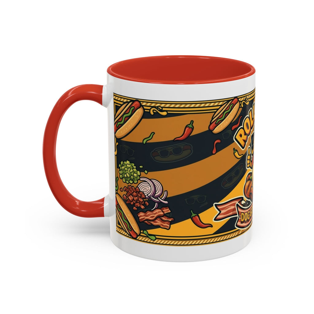 Rollin Dog Hot Dog Mug — Retro 'Dog Gone Delicious' Coffee Cup (11/15oz)