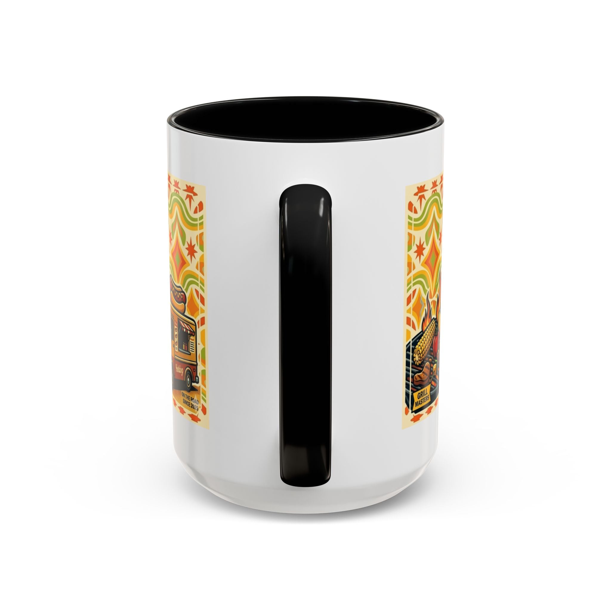 Retron Hot Dog Food Truck Accent Coffee Mug — "Rollin Dog" Retro Summer BBQ Mug (11/15oz)