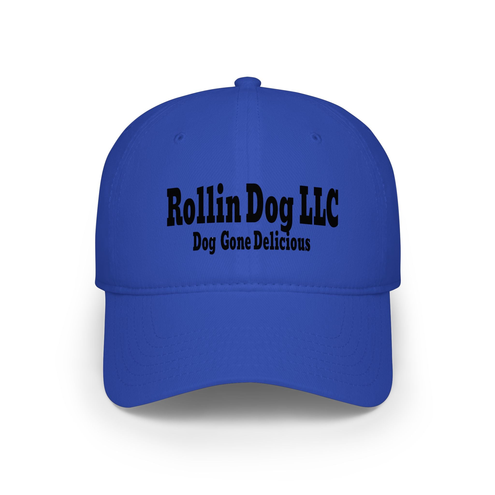 Low Profile Baseball Cap — Rollin Dog LLC "Dog Gone Delicious" Embroidered Hat