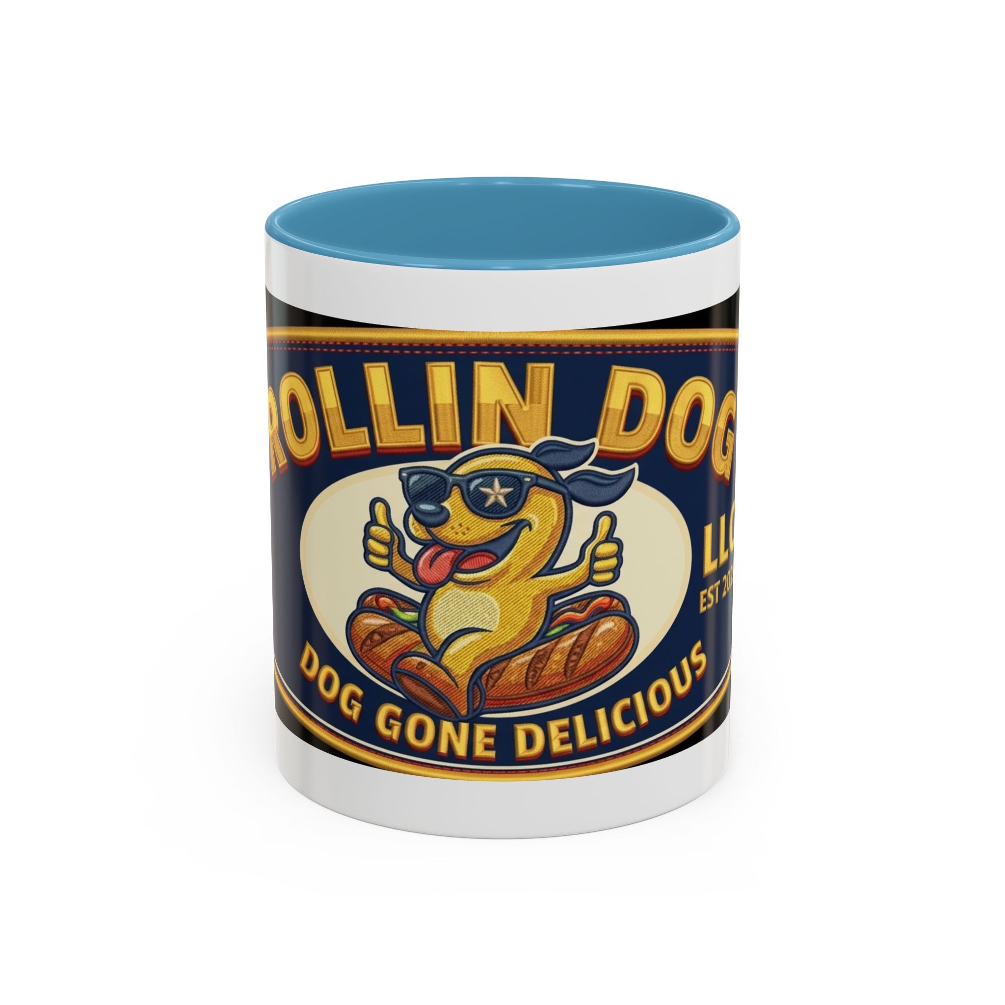 Texas Rollin Dog Coffee Mug - 'Dog Gone Delicious' Novelty Accent Mug (11/15oz)