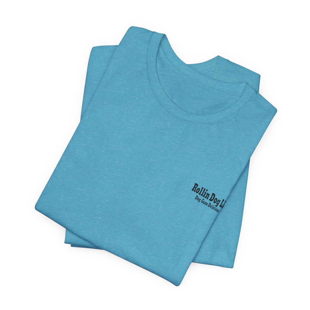 Rollin Dog Graphic Tee Graffiti 1 — Retro Hot Dog Street Art T-Shirt