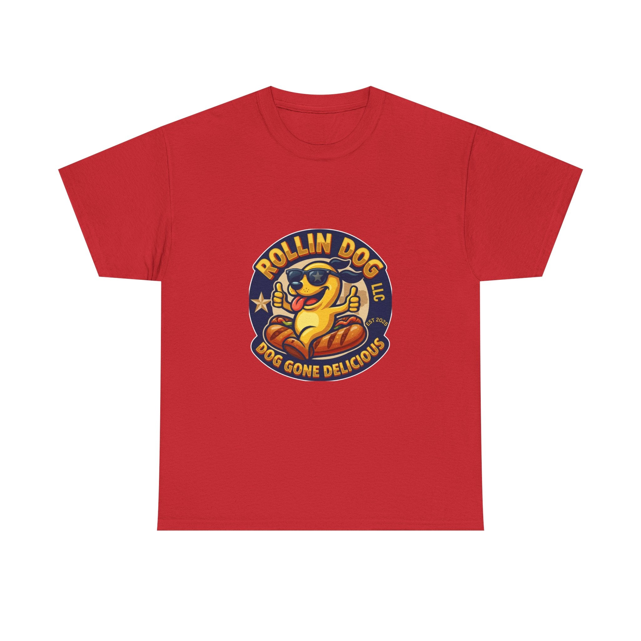 T-Shirt — "Texas Rollin Dog" Retro Hot Dog Mascot Tee