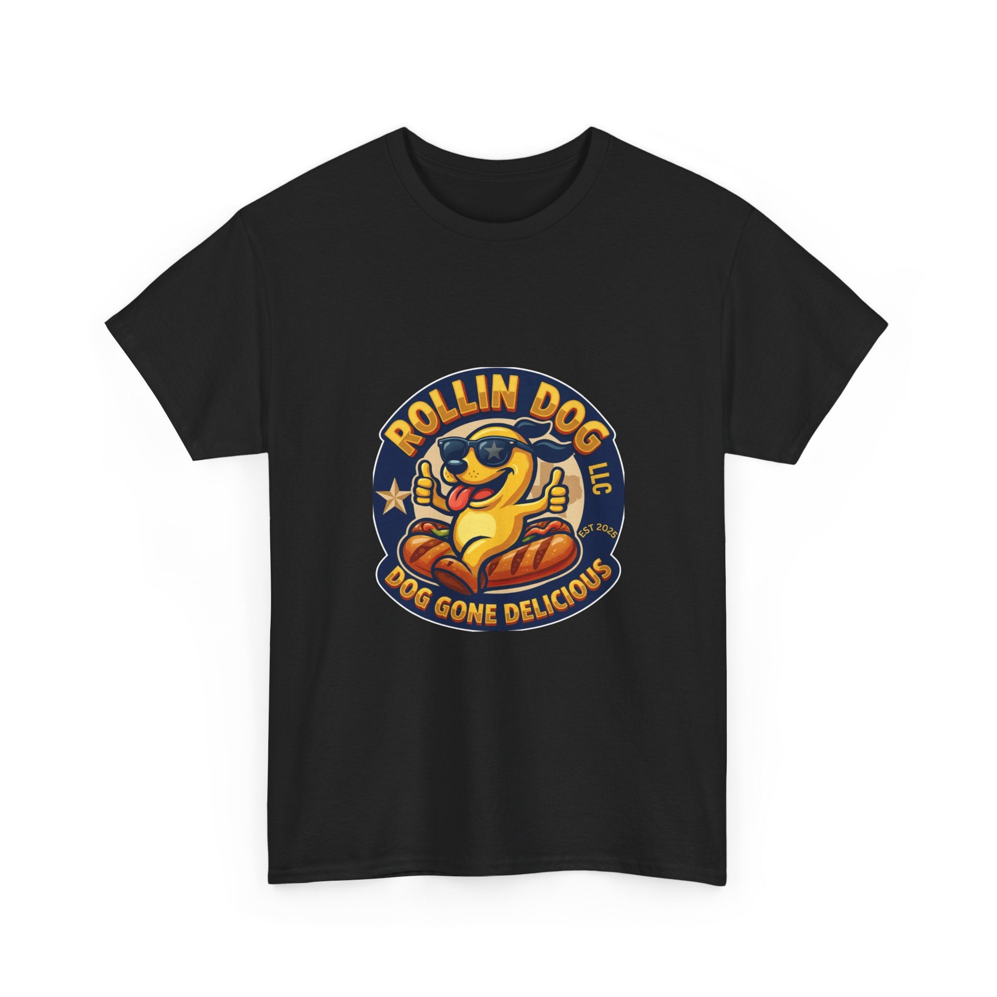 T-Shirt — "Texas Rollin Dog" Retro Hot Dog Mascot Tee
