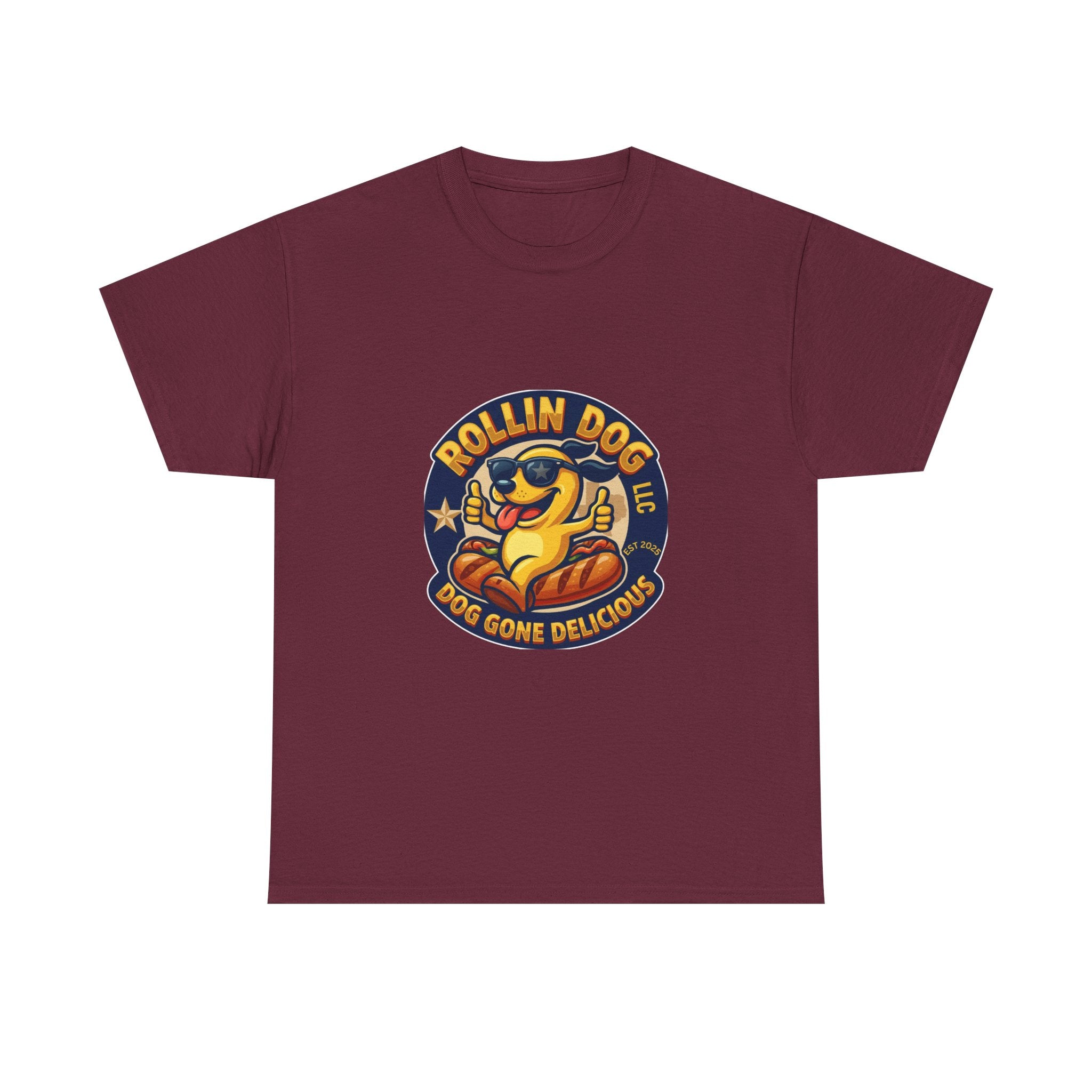 T-Shirt — "Texas Rollin Dog" Retro Hot Dog Mascot Tee