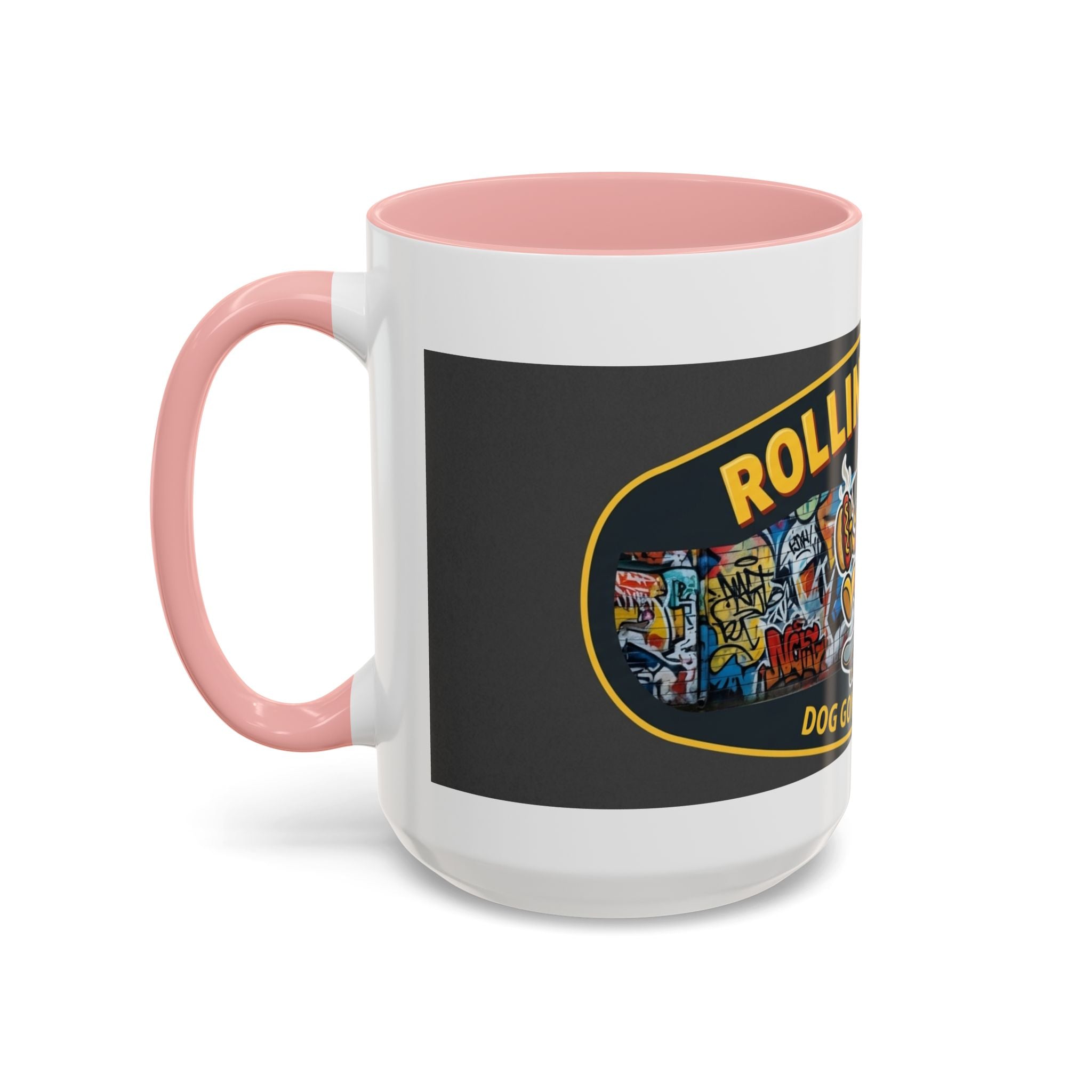 Rolling Dog Coffee Mug — 'Dog Gone Delicious' Skateboard Hot Dog Design