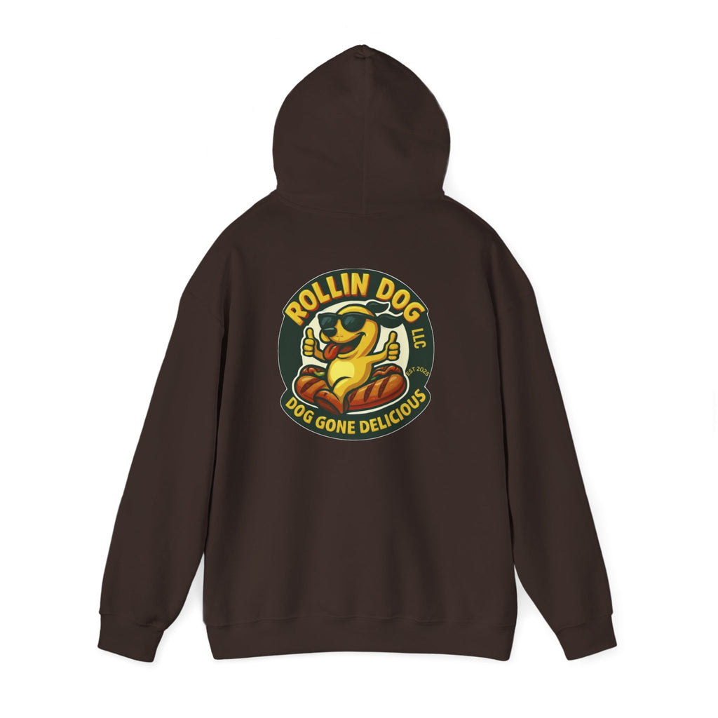 Original Dog Logo Hoodie — 'Rollin Dog LLC: Dog Gone Delicious' Graphic Pullover
