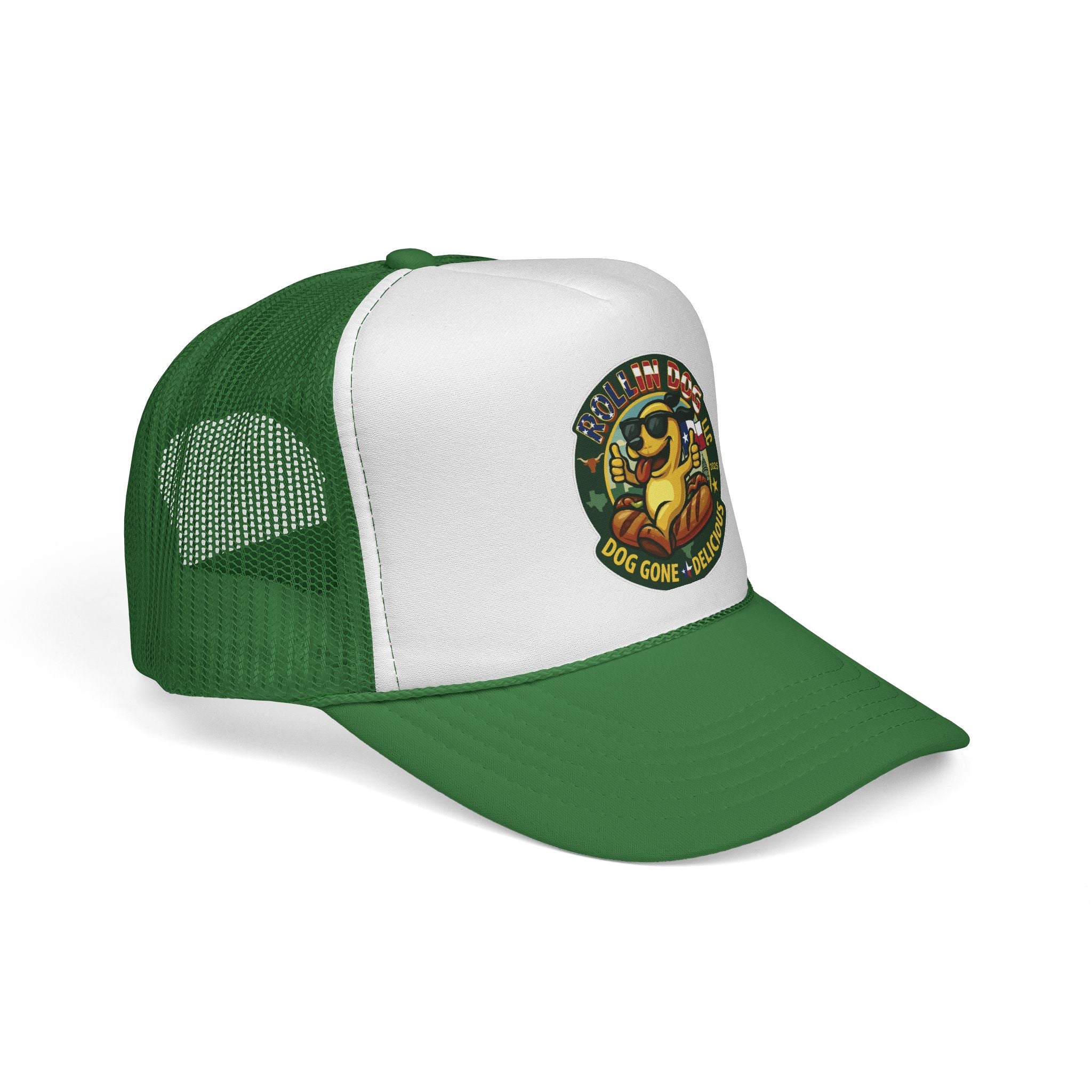 Texas Trucker Cap — Retro 'Dog Gone Delicious' Sunglasses Dog Patch