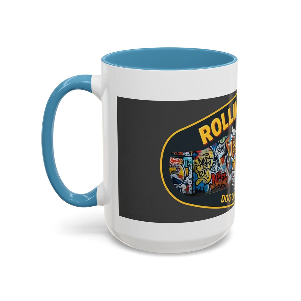 Rolling Dog Coffee Mug — 'Dog Gone Delicious' Skateboard Hot Dog Design