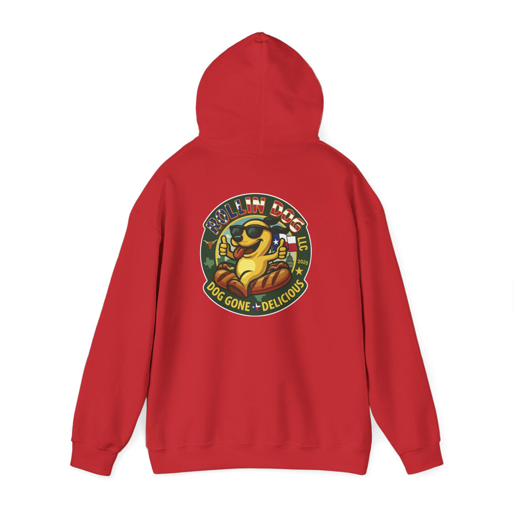 Hoodie - Retro 'Dog Gone Delicious' Hot Dog Mascot Pullover