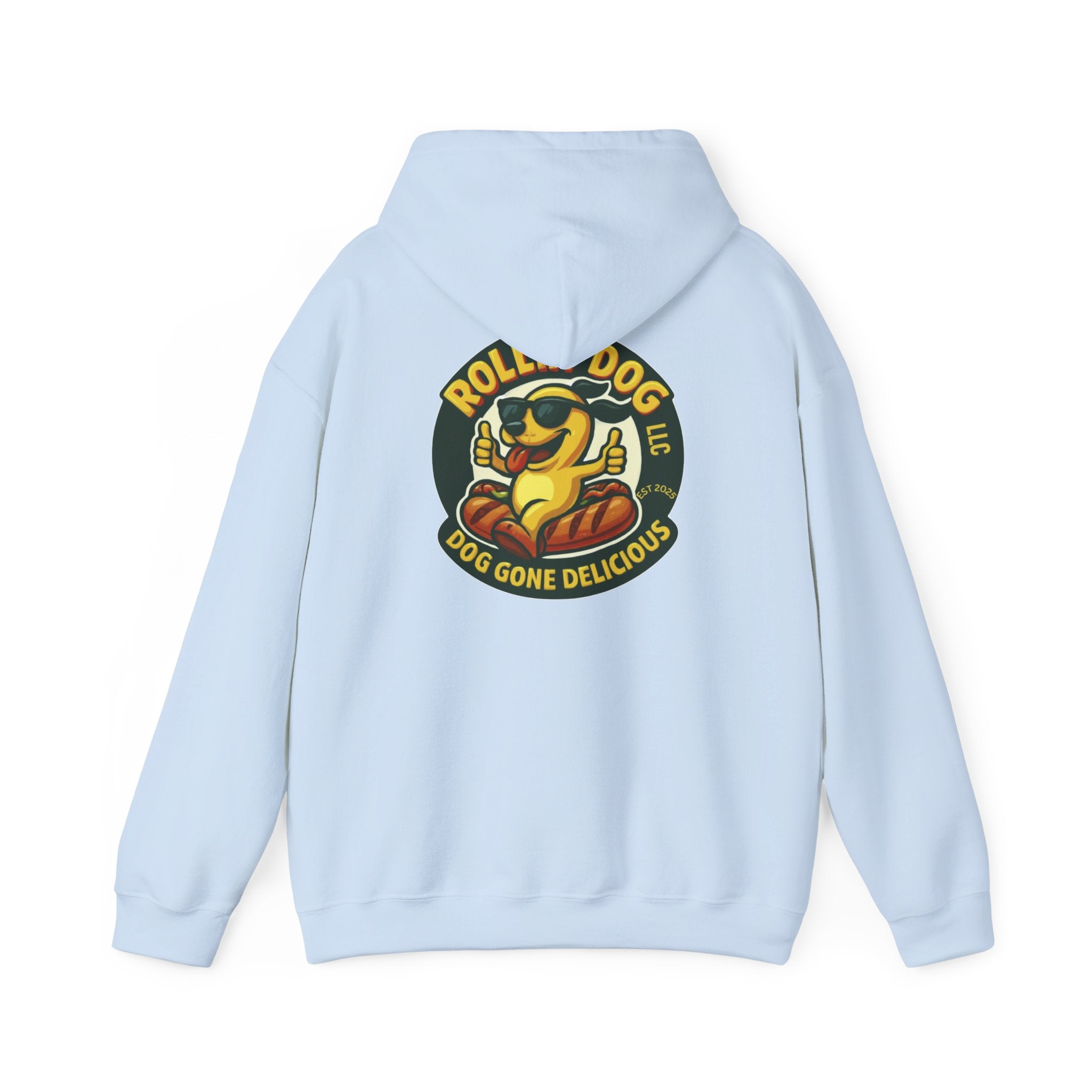 Original Dog Logo Hoodie — 'Rollin Dog LLC: Dog Gone Delicious' Graphic Pullover