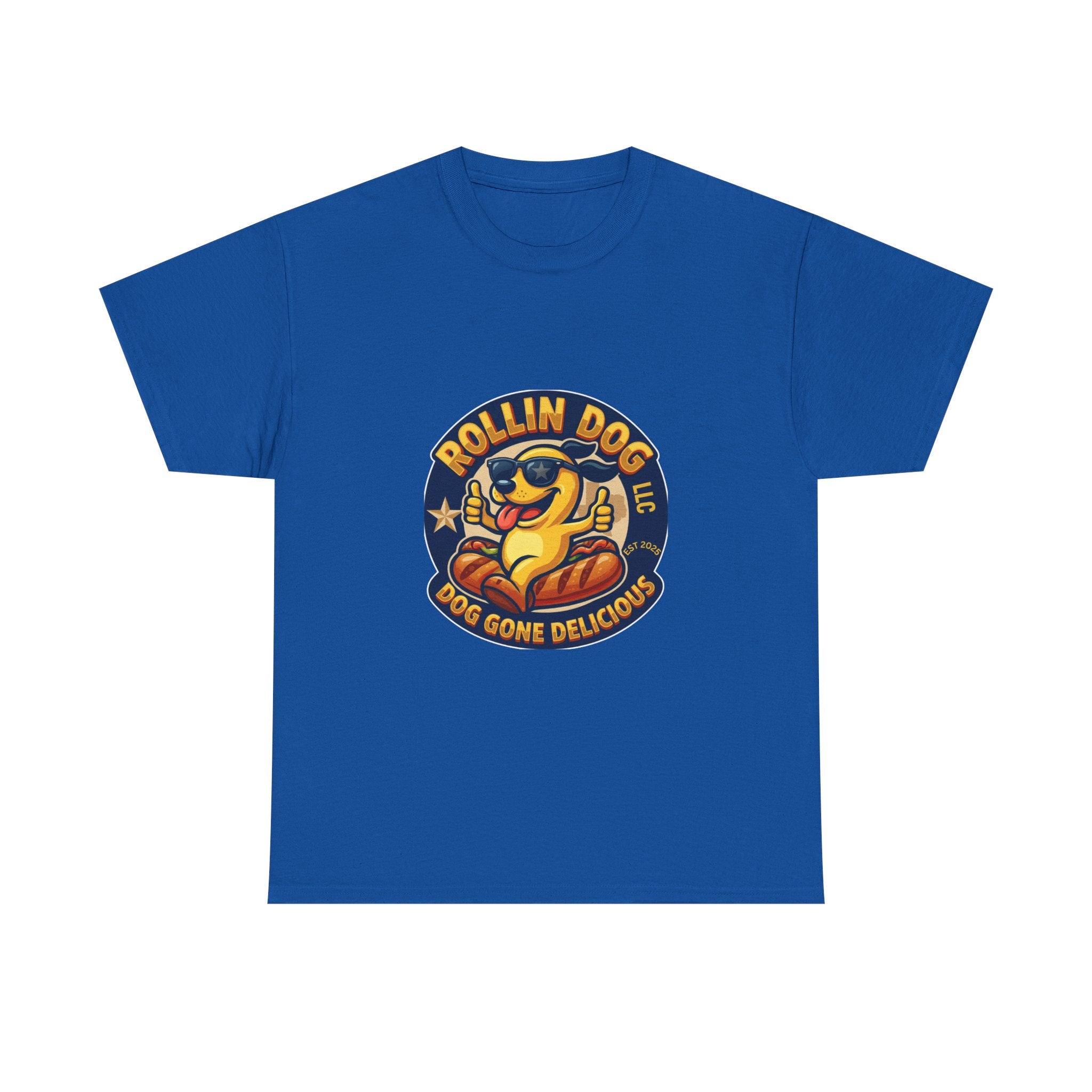 T-Shirt — "Texas Rollin Dog" Retro Hot Dog Mascot Tee