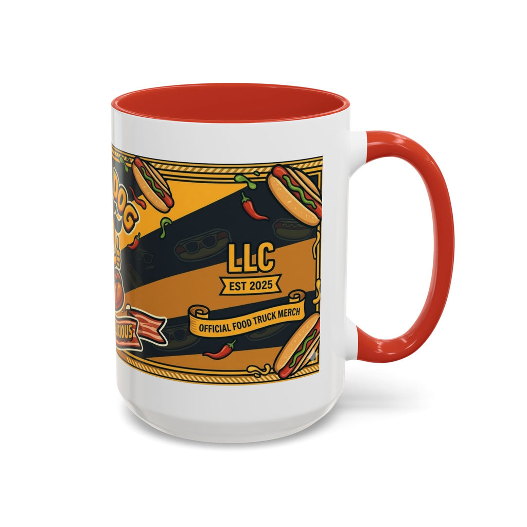 Rollin Dog Hot Dog Mug — Retro 'Dog Gone Delicious' Coffee Cup (11/15oz)