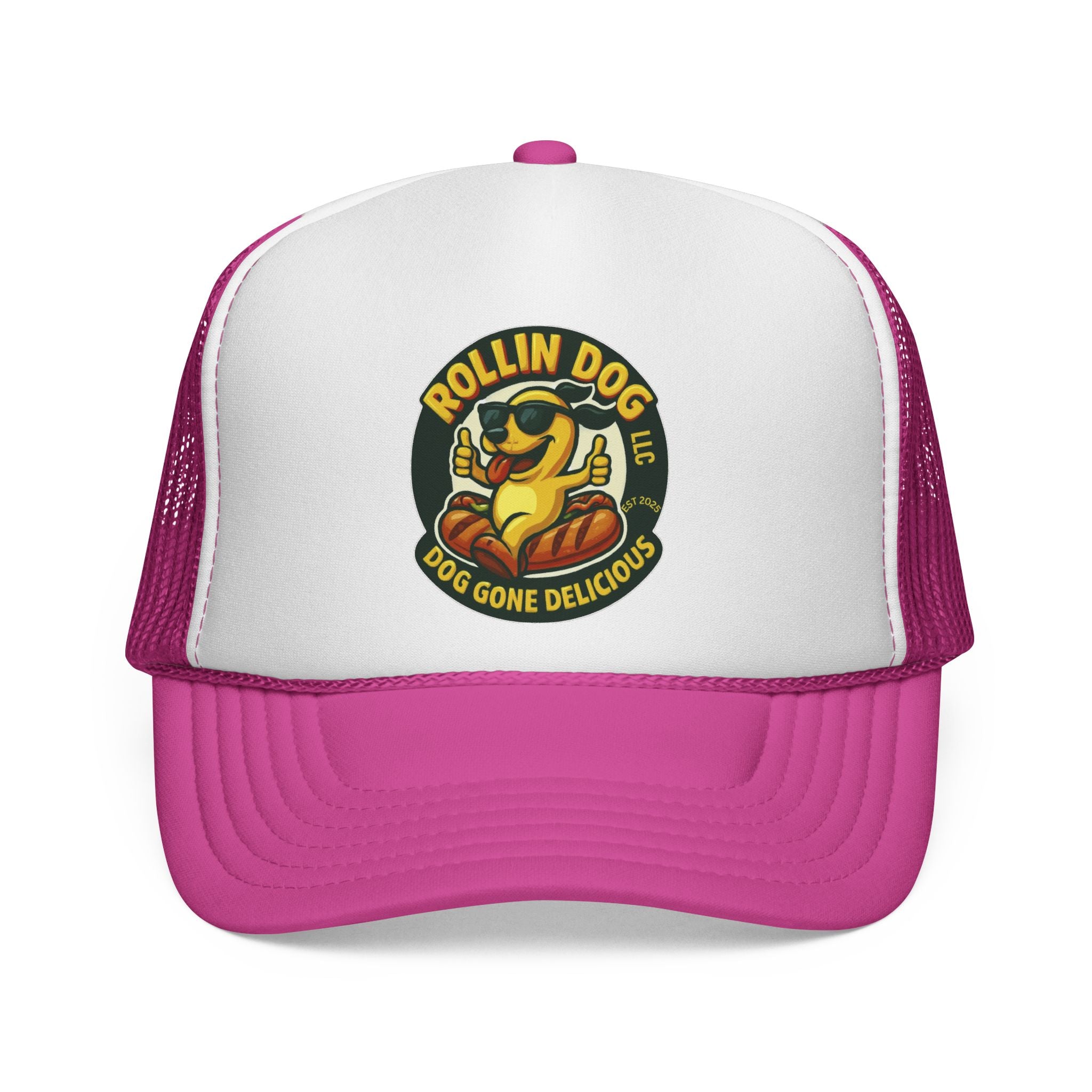 Original Trucker Hat — "Rollin Dog" Retro Hot Dog Logo Cap