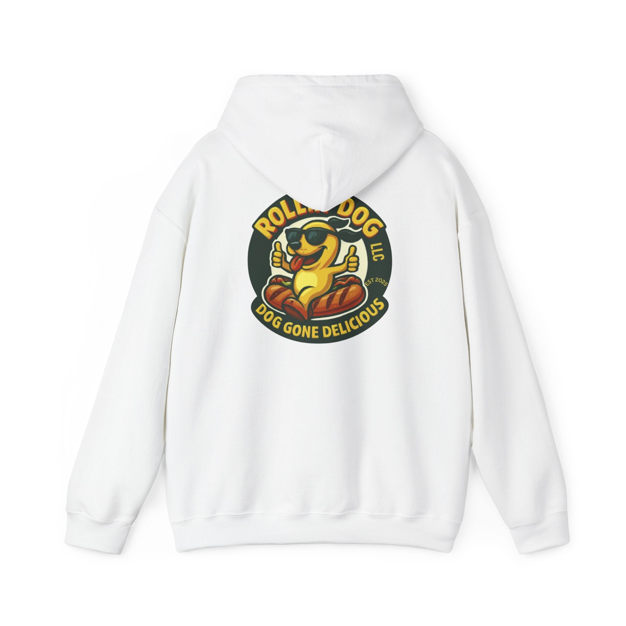 Original Dog Logo Hoodie — 'Rollin Dog LLC: Dog Gone Delicious' Graphic Pullover