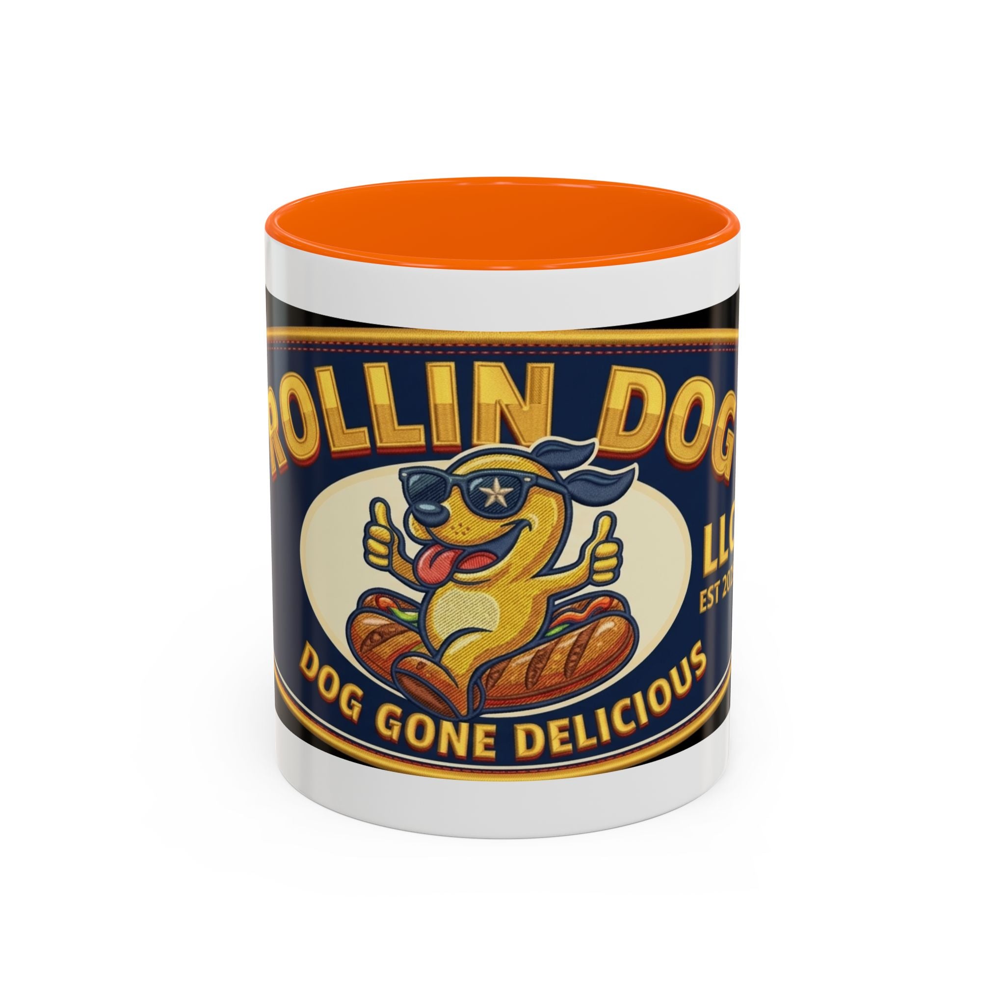 Texas Rollin Dog Coffee Mug - 'Dog Gone Delicious' Novelty Accent Mug (11/15oz)