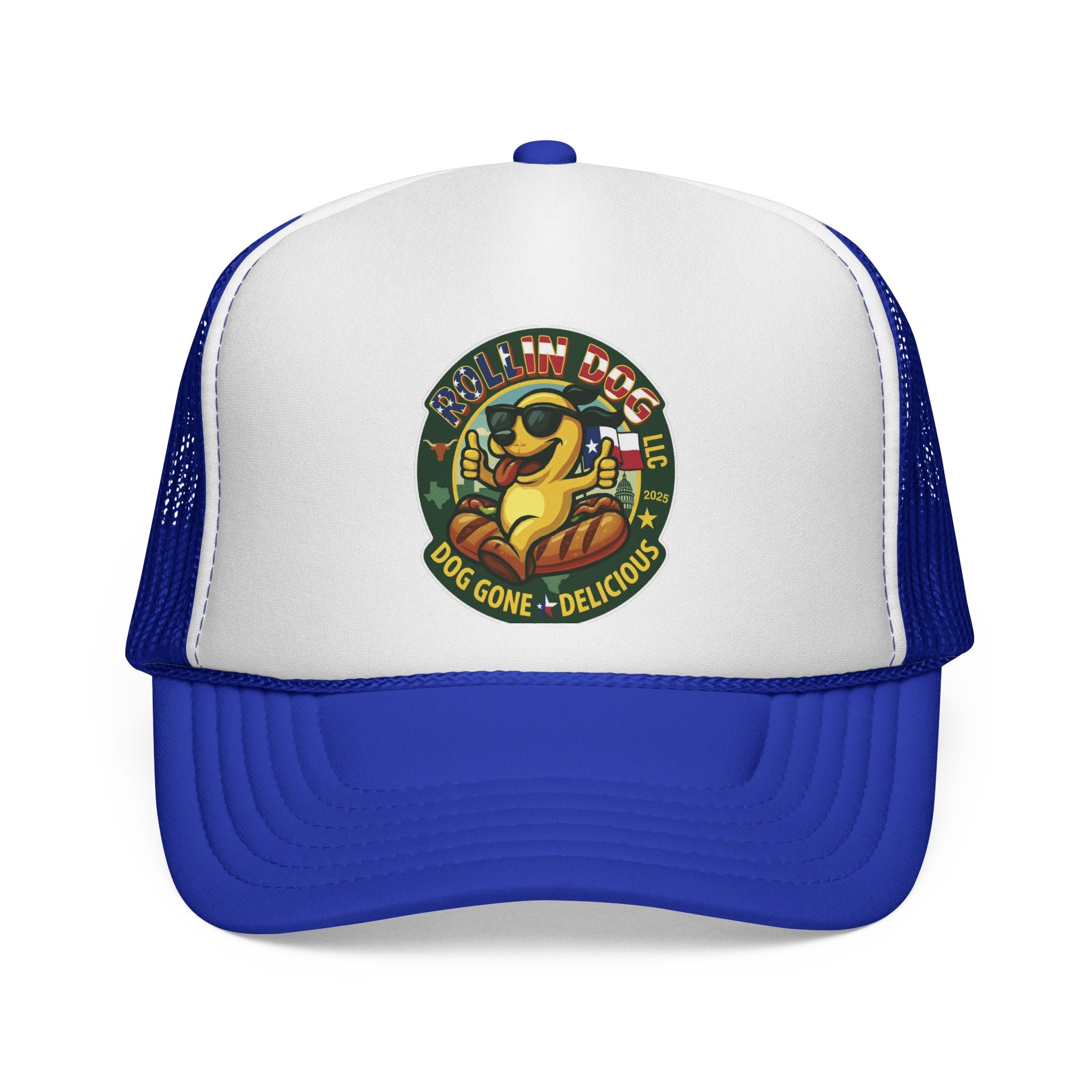 Texas Trucker Cap — Retro 'Dog Gone Delicious' Sunglasses Dog Patch