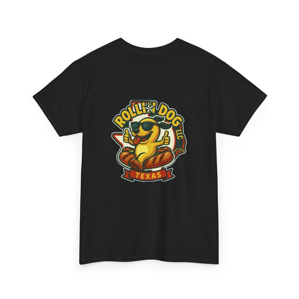 Rollin' Dog Texas T-Shirt — Retro Hot Dog Logo Tee