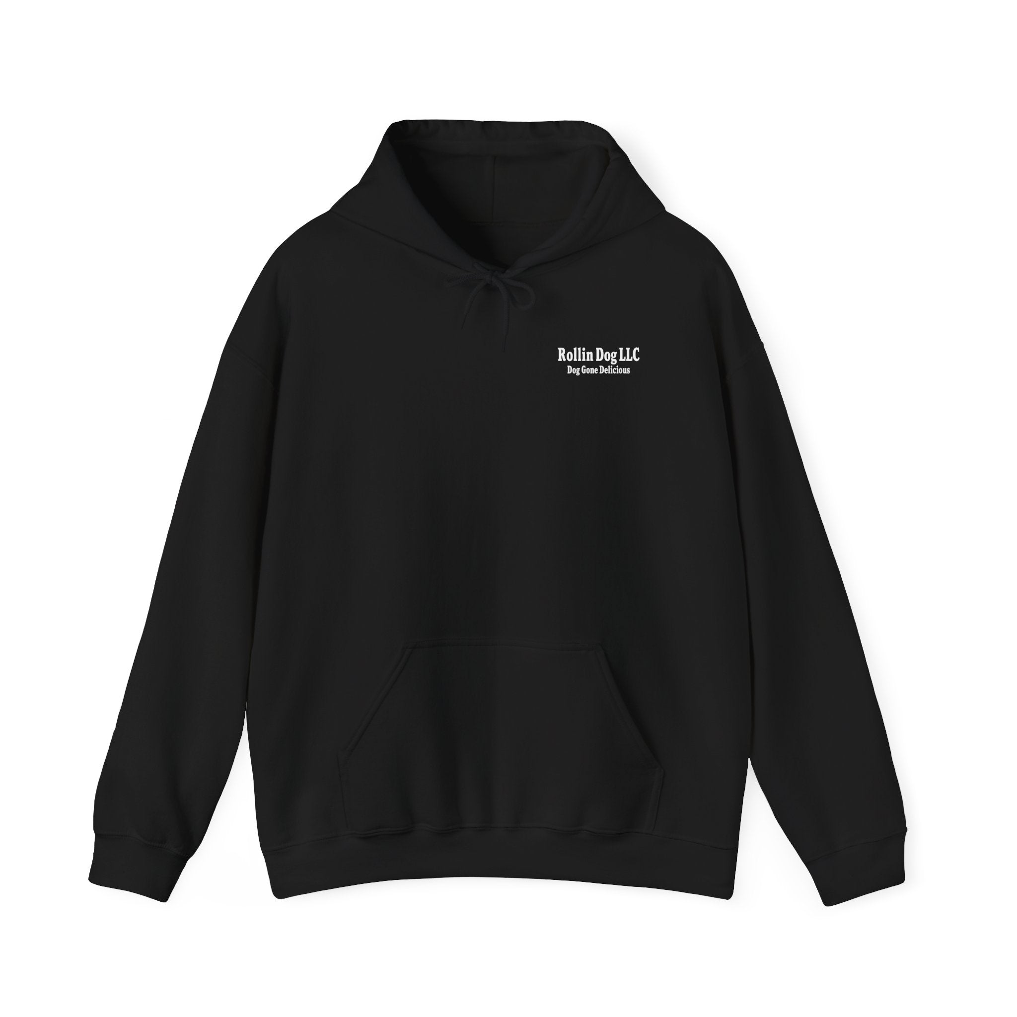 Original Dog Logo Hoodie — 'Rollin Dog LLC: Dog Gone Delicious' Graphic Pullover
