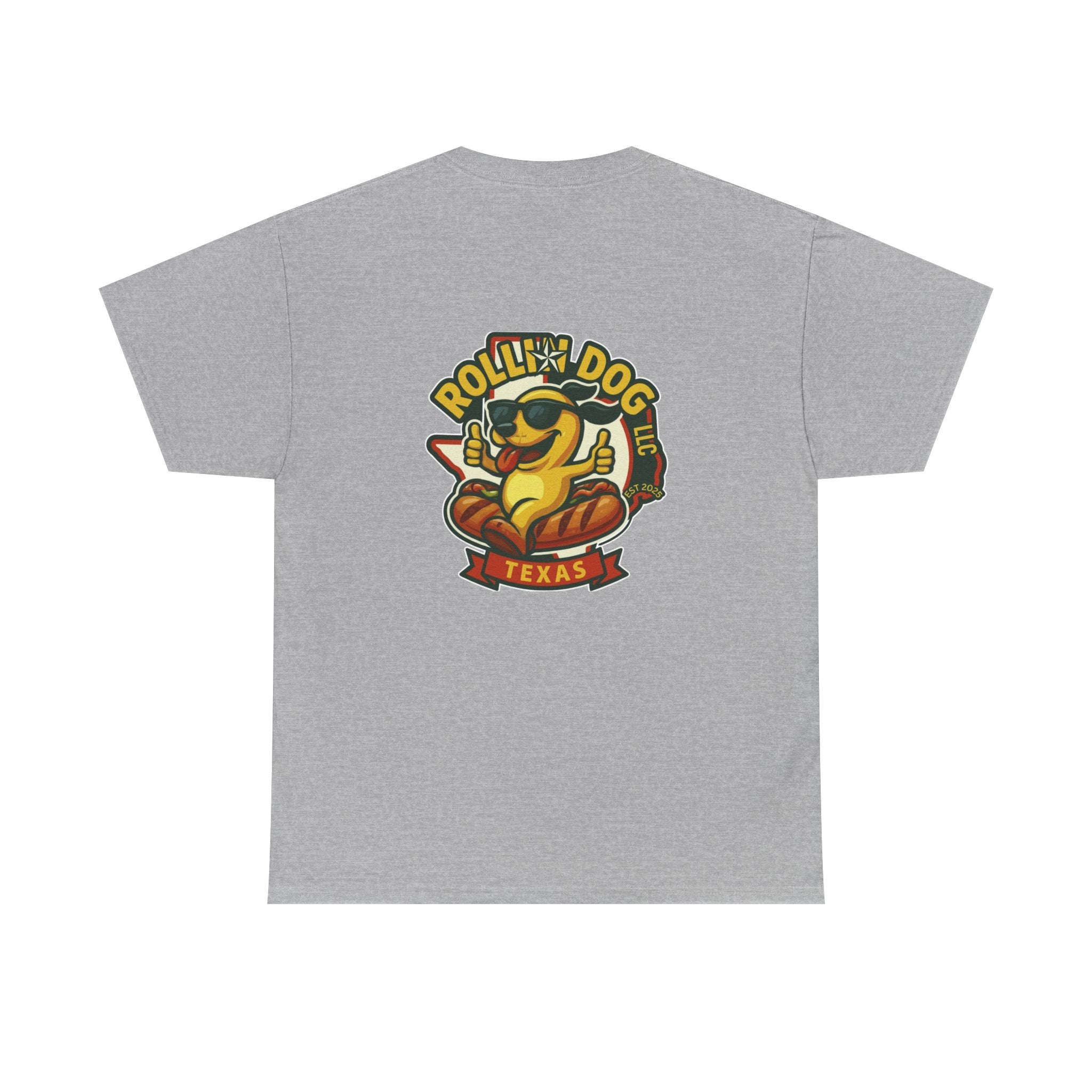 Rollin' Dog Texas T-Shirt — Retro Hot Dog Logo Tee