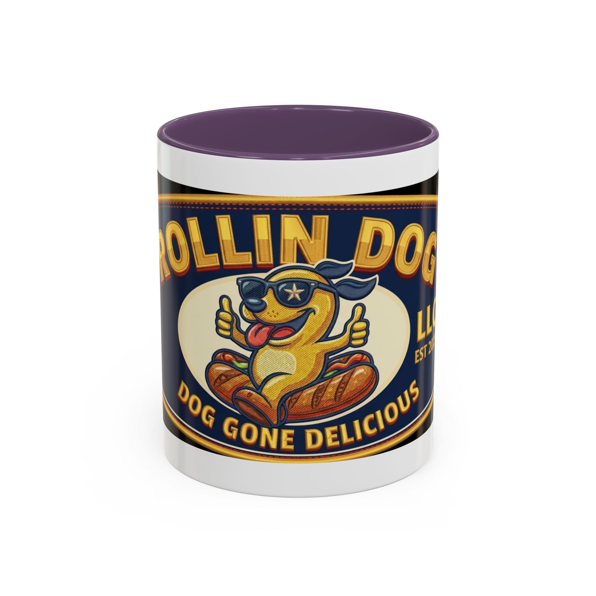 Texas Rollin Dog Coffee Mug - 'Dog Gone Delicious' Novelty Accent Mug (11/15oz)