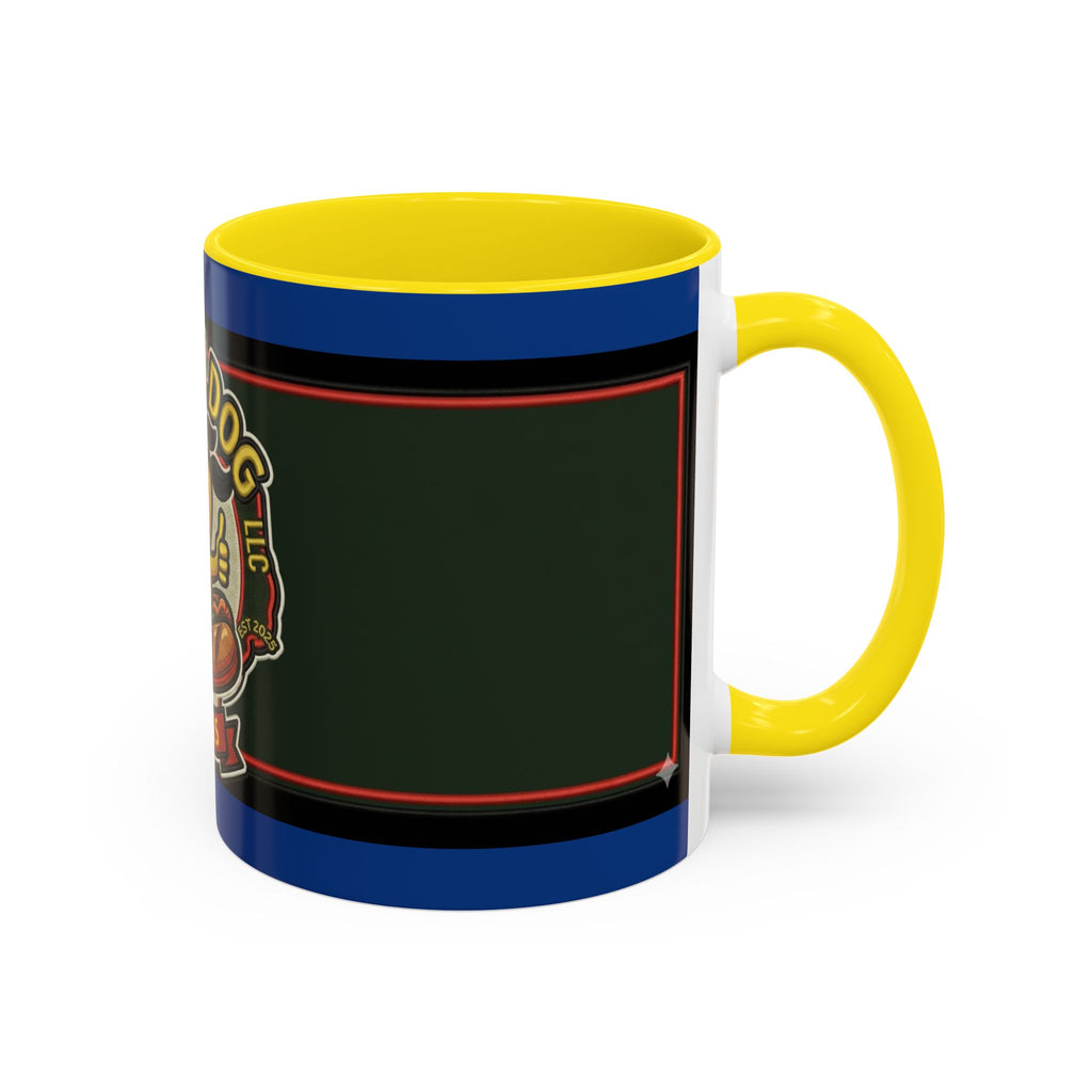 Texas Rollin Dog 'Dog Gone Delicious' Accent Coffee Mug – Fun Hot Dog Logo 11/15oz