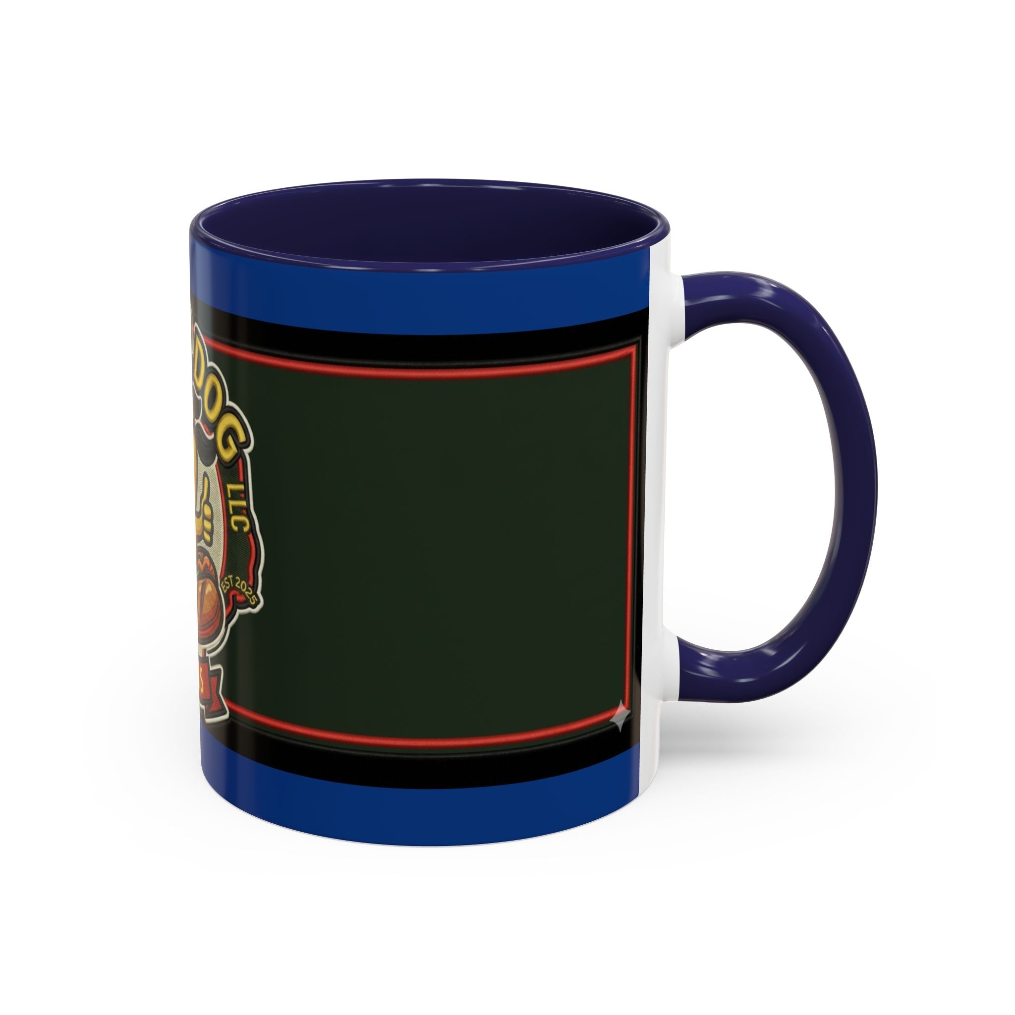 Texas Rollin Dog 'Dog Gone Delicious' Accent Coffee Mug – Fun Hot Dog Logo 11/15oz
