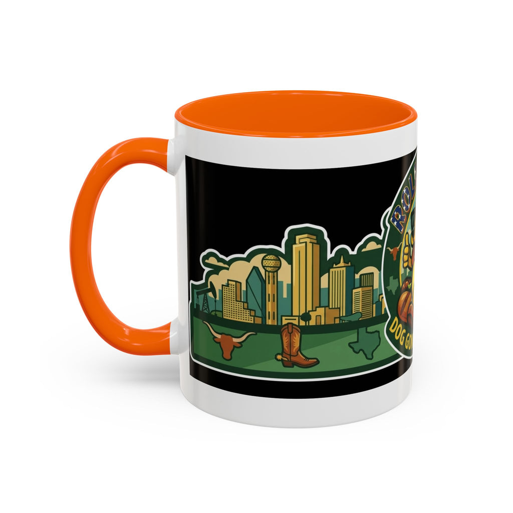 San Antonio Rollin Dog Coffee Mug — Fun Hot Dog Logo Accent Mug (11/15oz)