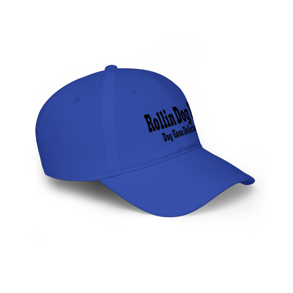 Low Profile Baseball Cap — Rollin Dog LLC "Dog Gone Delicious" Embroidered Hat