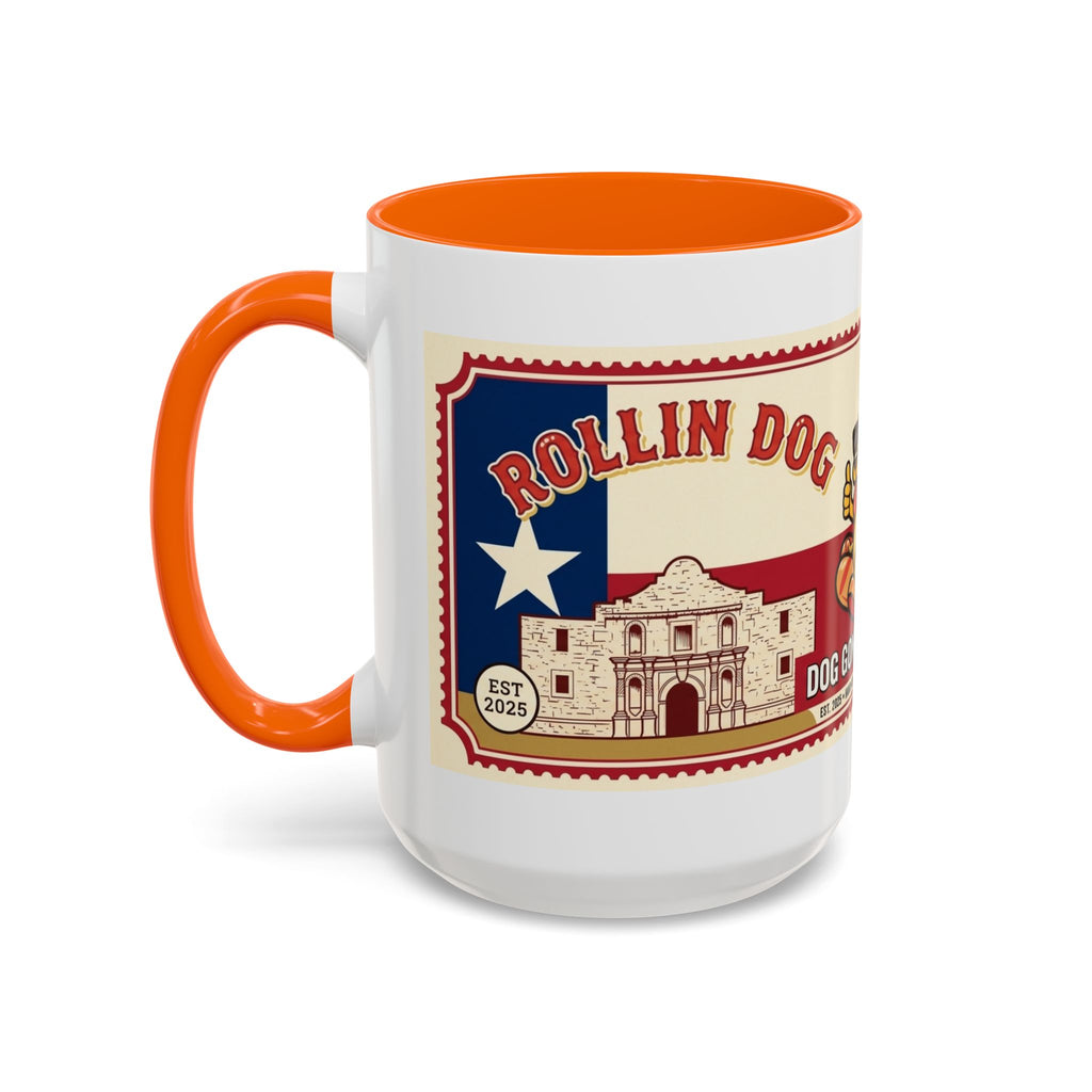 Rollin Dog Coffee Mug — Retro 'Dog Gone Delicious' Hot Dog Design (11/15oz)