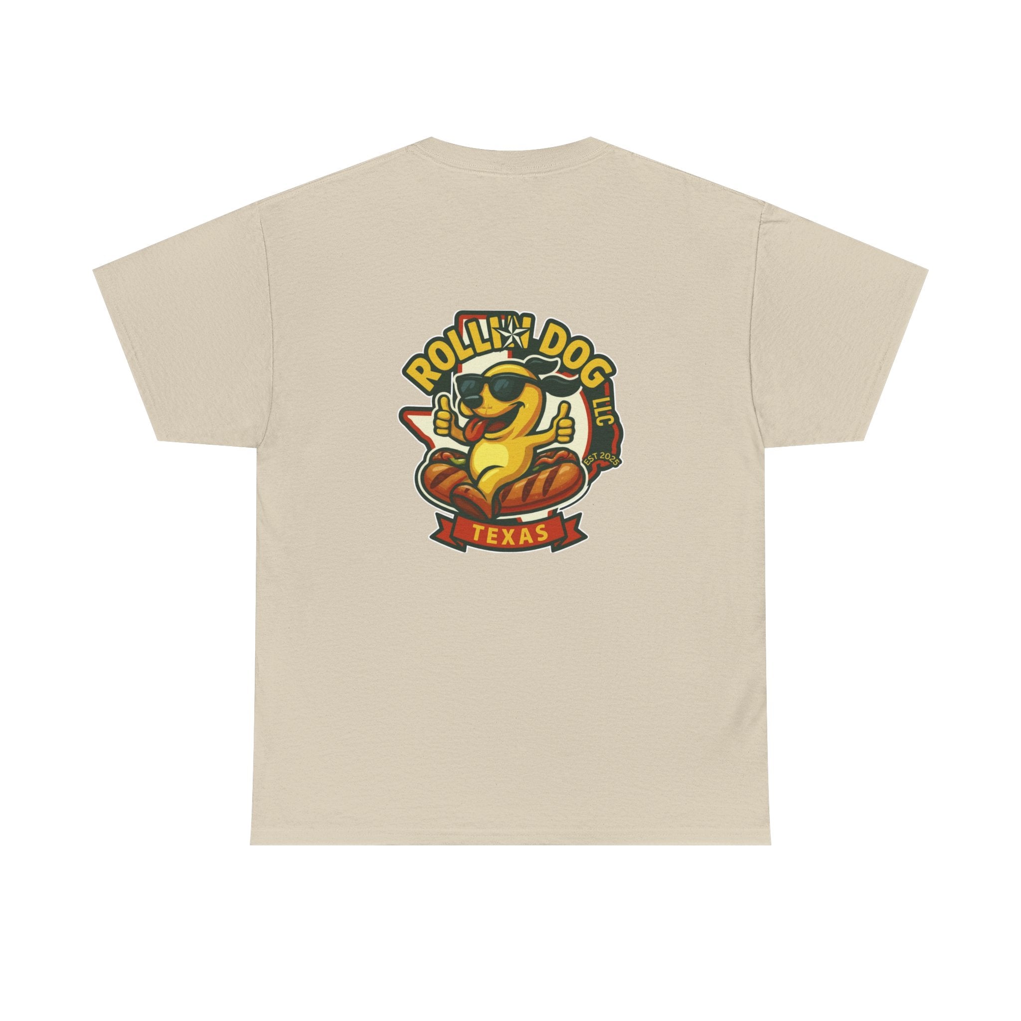 Rollin' Dog Texas T-Shirt — Retro Hot Dog Logo Tee