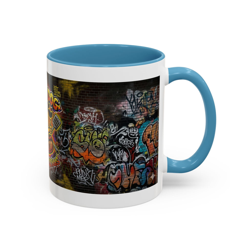 Rollin Dog Hot Dog Mug — Graffiti Skate Vibe Coffee Cup (11/15oz)