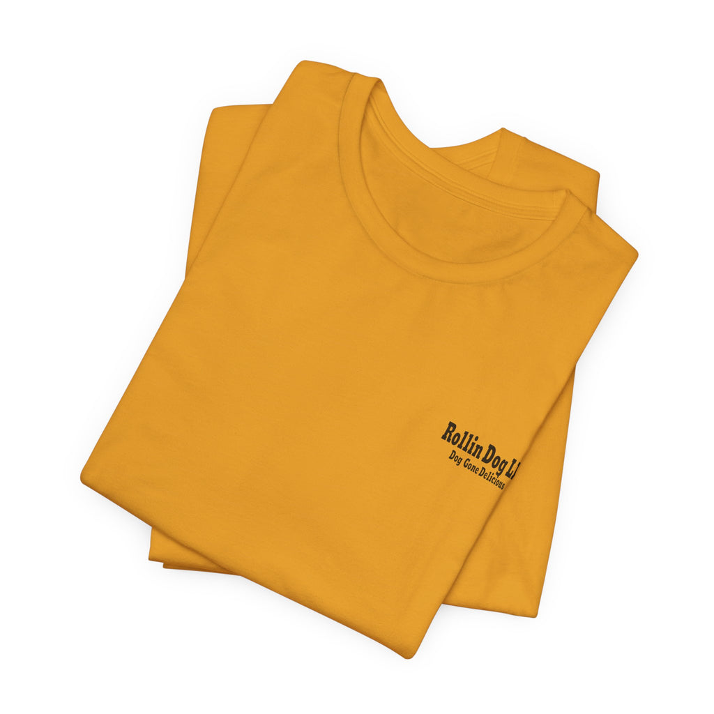 Rollin Dog Graphic Tee Graffiti 1 — Retro Hot Dog Street Art T-Shirt