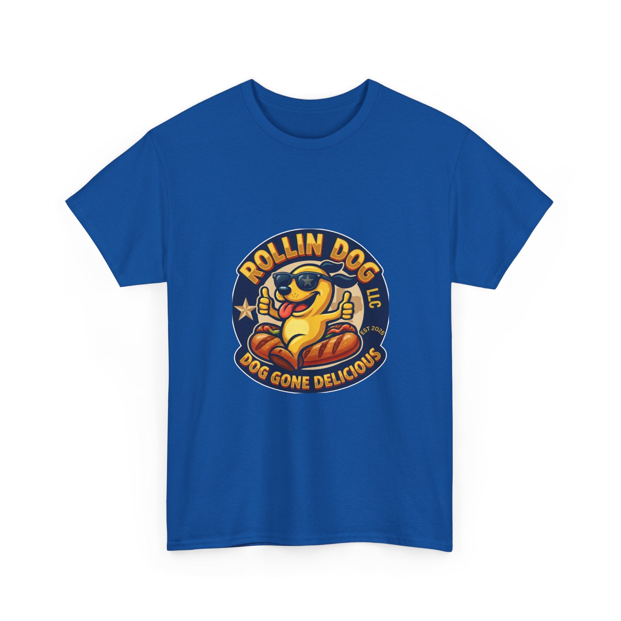 T-Shirt — "Texas Rollin Dog" Retro Hot Dog Mascot Tee