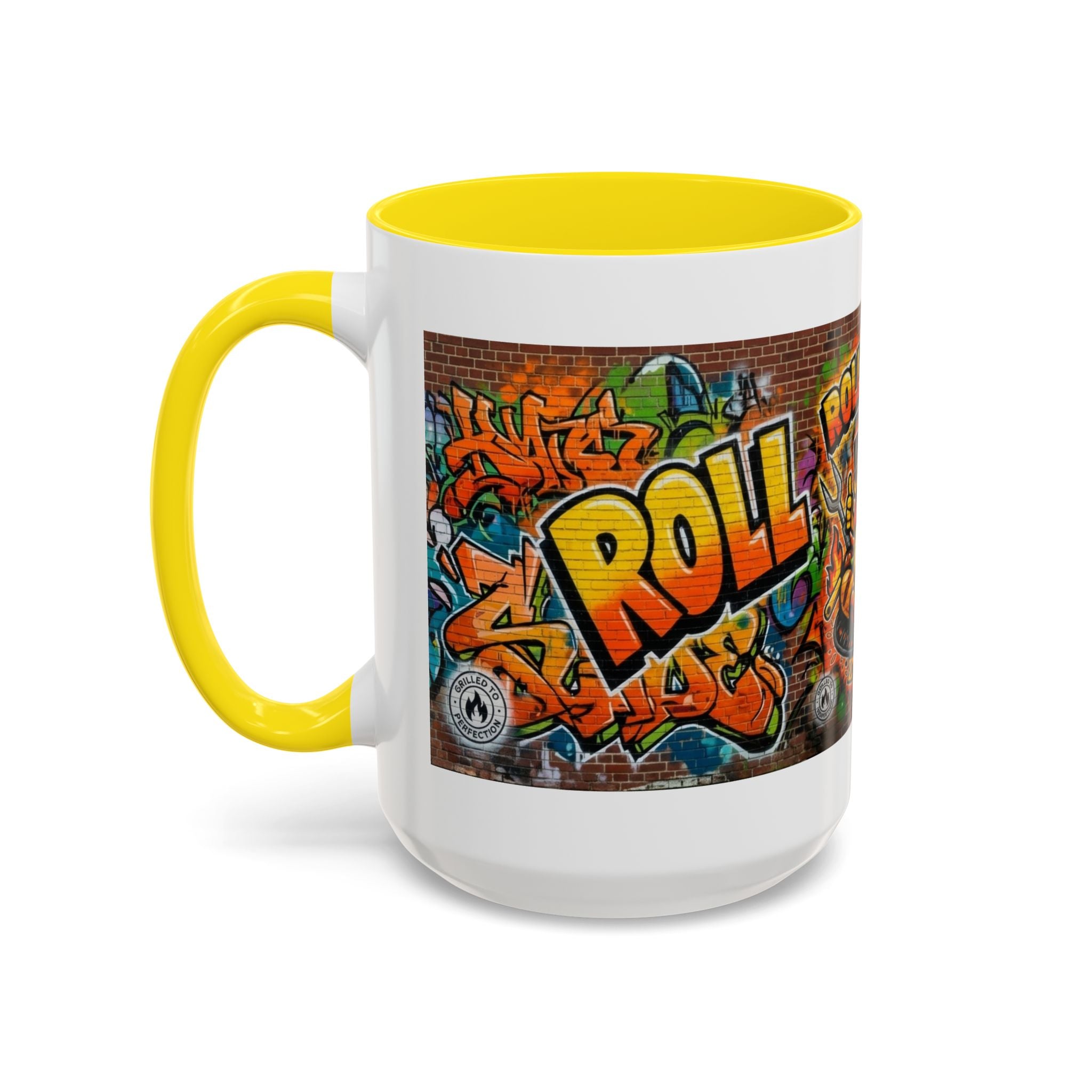 Rollin' Dog Graffiti Coffee Mug — Fun Hot Dog Street Art Accent Mug (11/15oz)