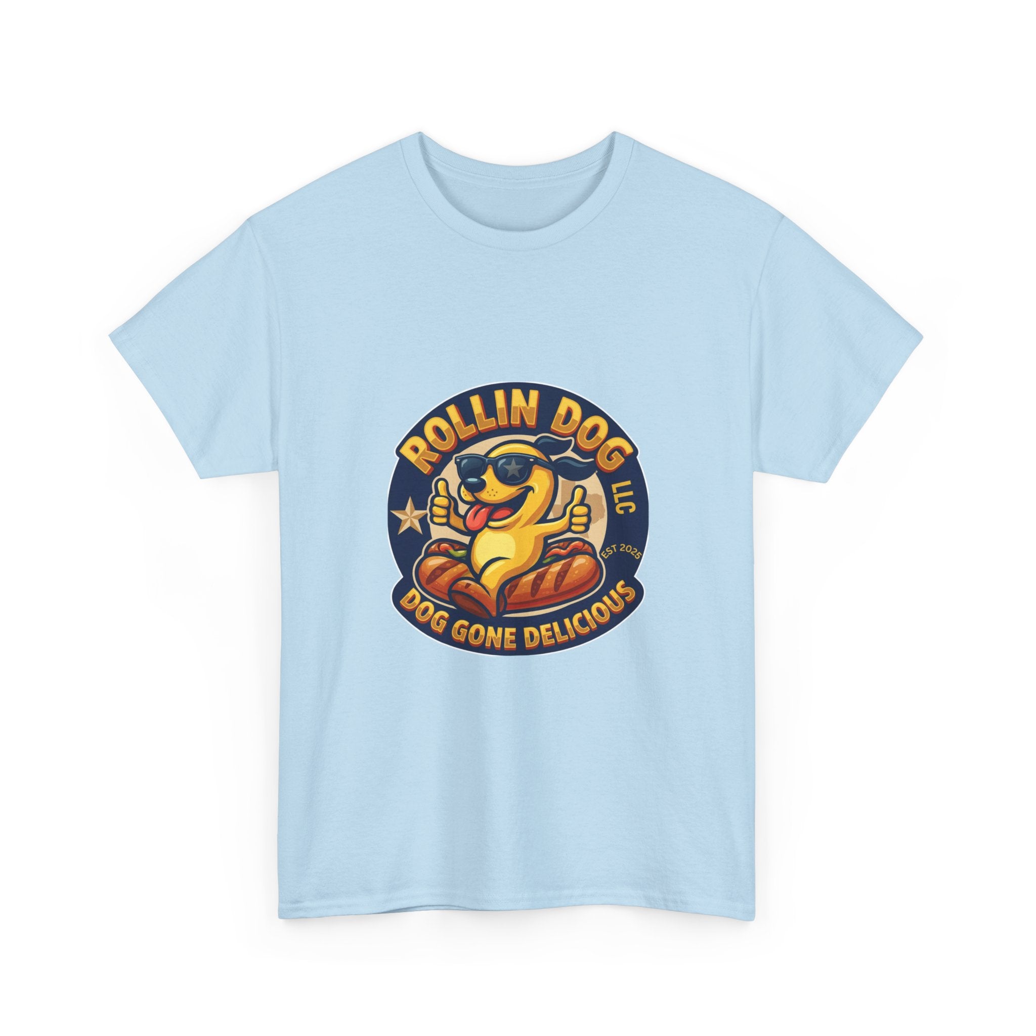 T-Shirt — "Texas Rollin Dog" Retro Hot Dog Mascot Tee