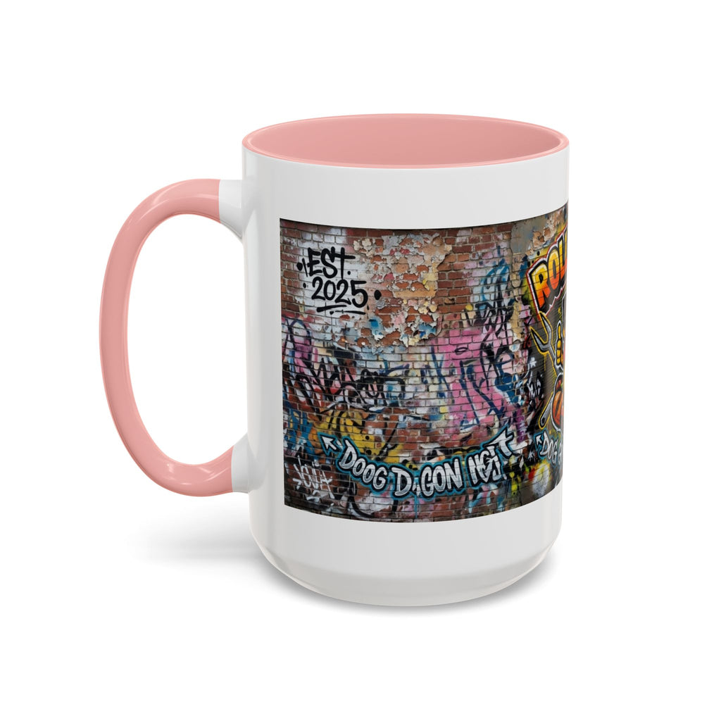 Rollin' Dog Graffiti Coffee Mug – "Dog Gone Delicious" Accent Mug
