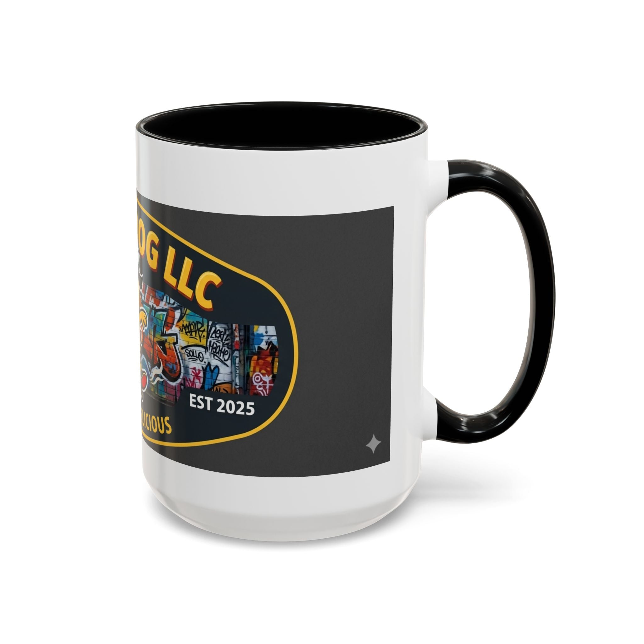 Rolling Dog Coffee Mug — 'Dog Gone Delicious' Skateboard Hot Dog Design