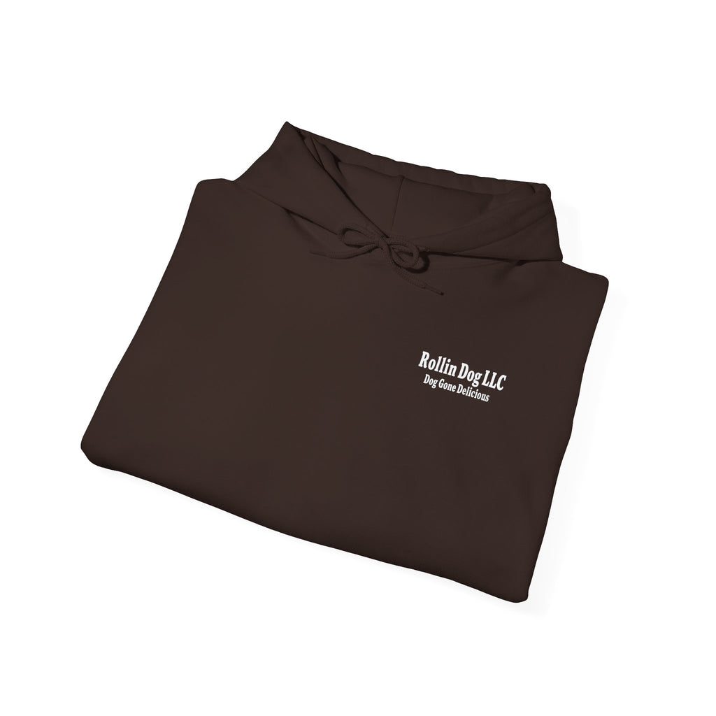 Original Dog Logo Hoodie — 'Rollin Dog LLC: Dog Gone Delicious' Graphic Pullover