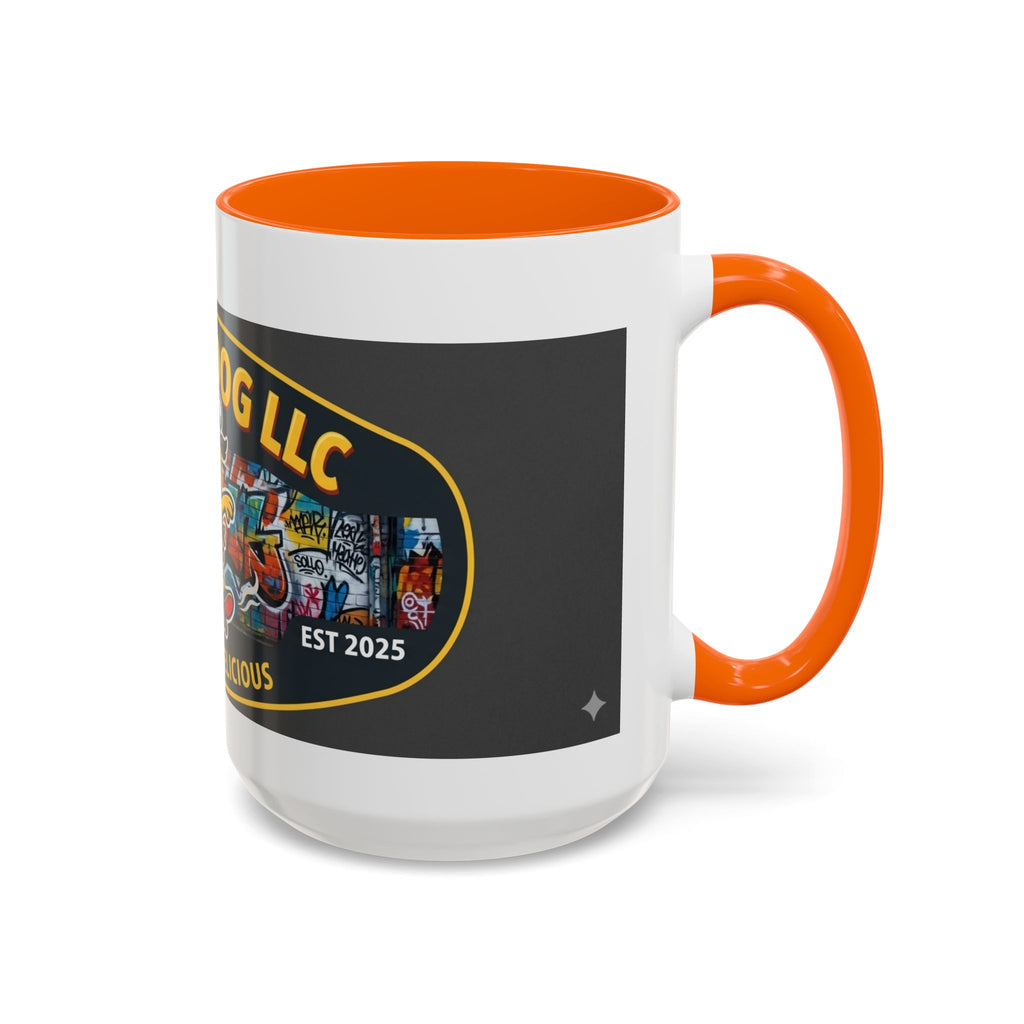 Rolling Dog Coffee Mug — 'Dog Gone Delicious' Skateboard Hot Dog Design