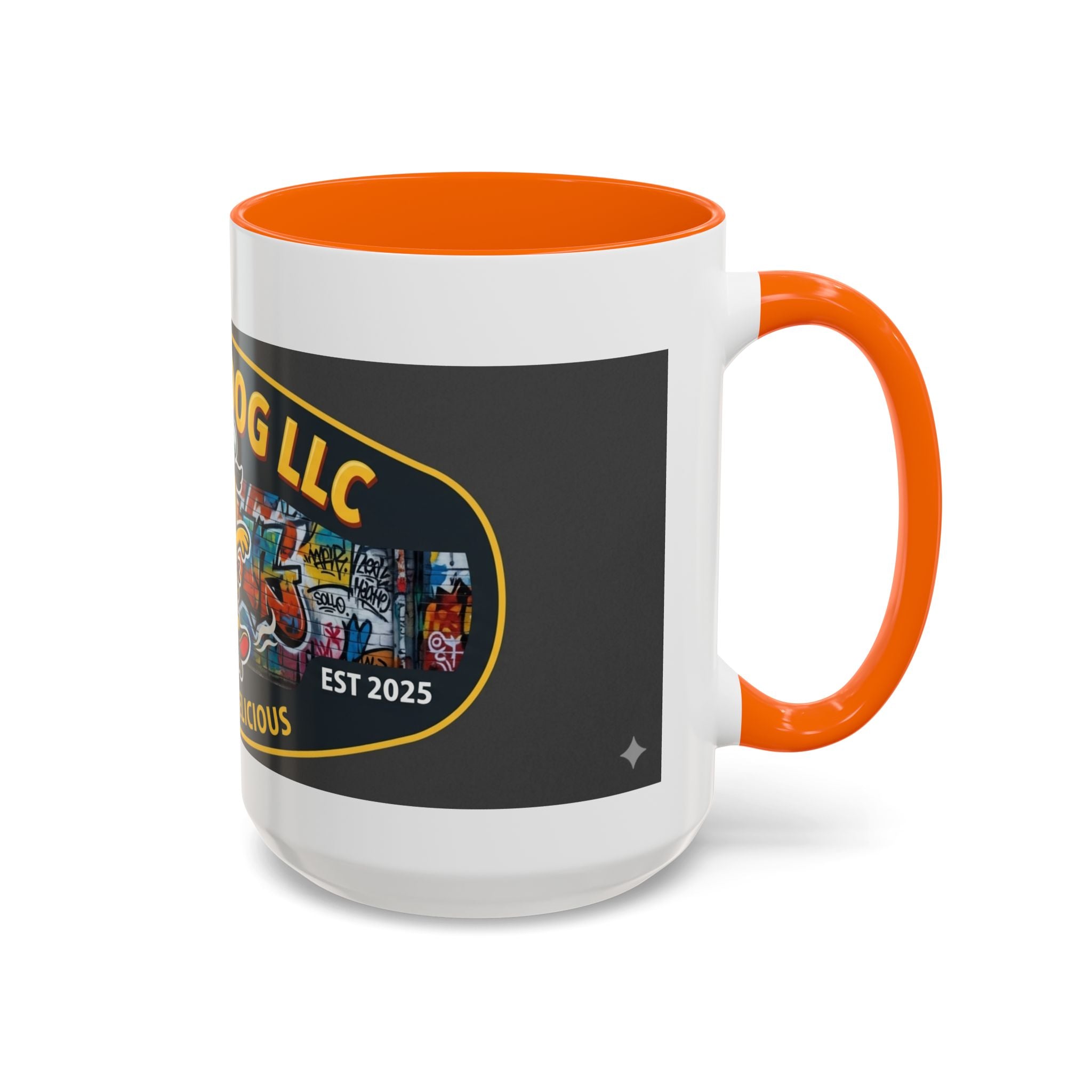 Rolling Dog Coffee Mug — 'Dog Gone Delicious' Skateboard Hot Dog Design