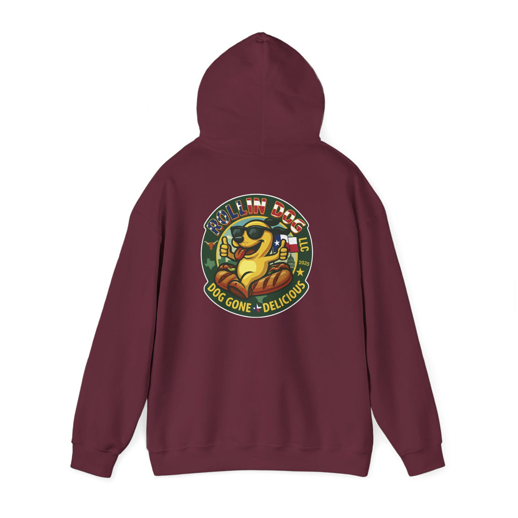 Hoodie - Retro 'Dog Gone Delicious' Hot Dog Mascot Pullover