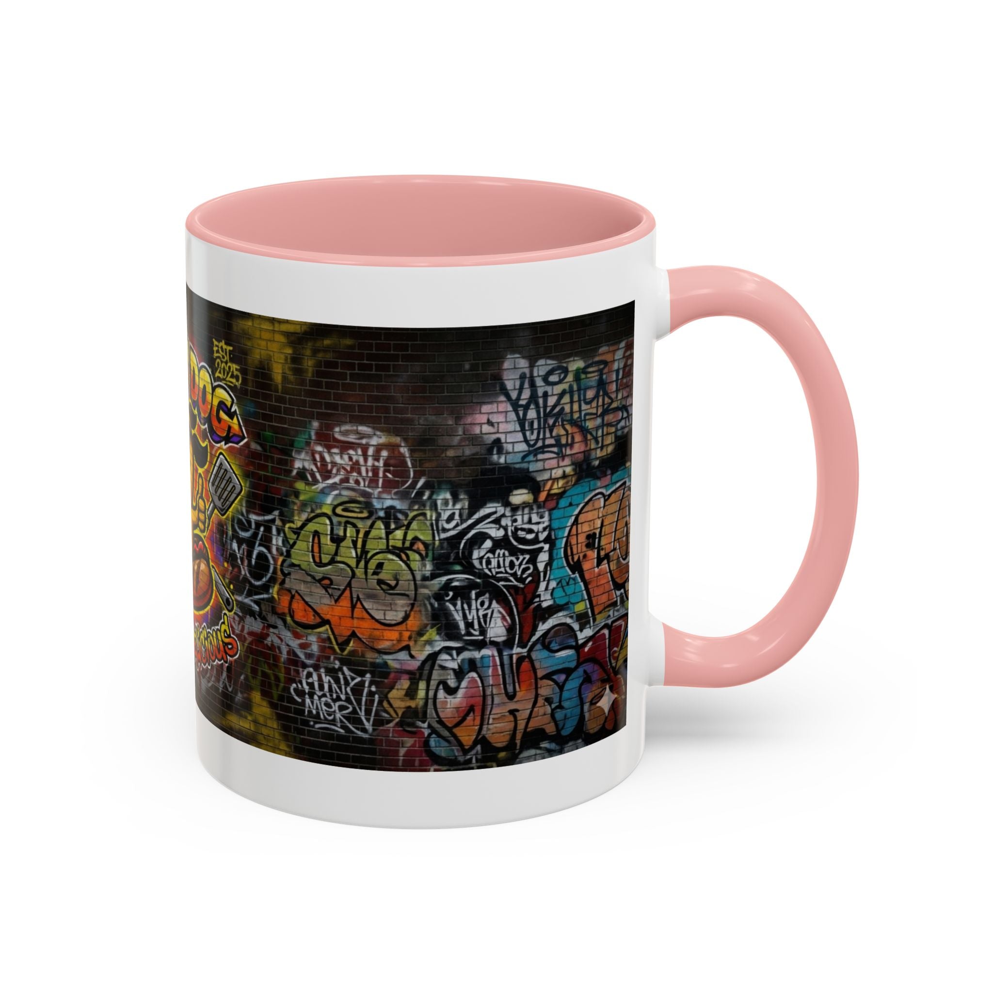 Rollin Dog Hot Dog Mug — Graffiti Skate Vibe Coffee Cup (11/15oz)