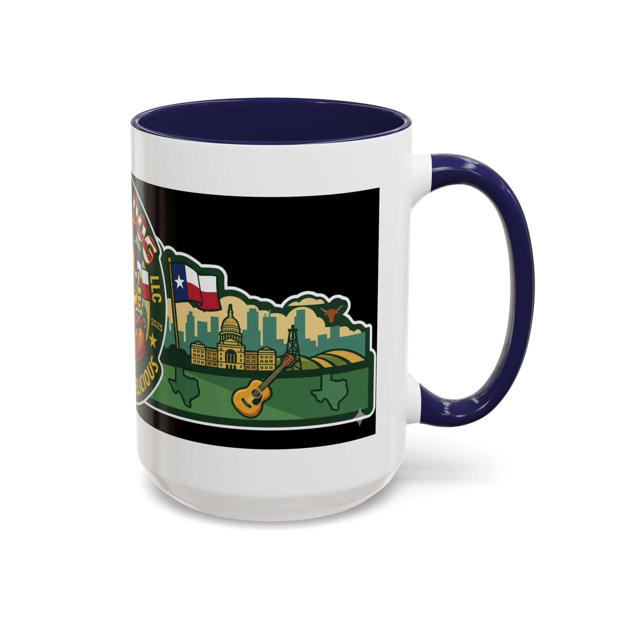 San Antonio Rollin Dog Coffee Mug — Fun Hot Dog Logo Accent Mug (11/15oz)